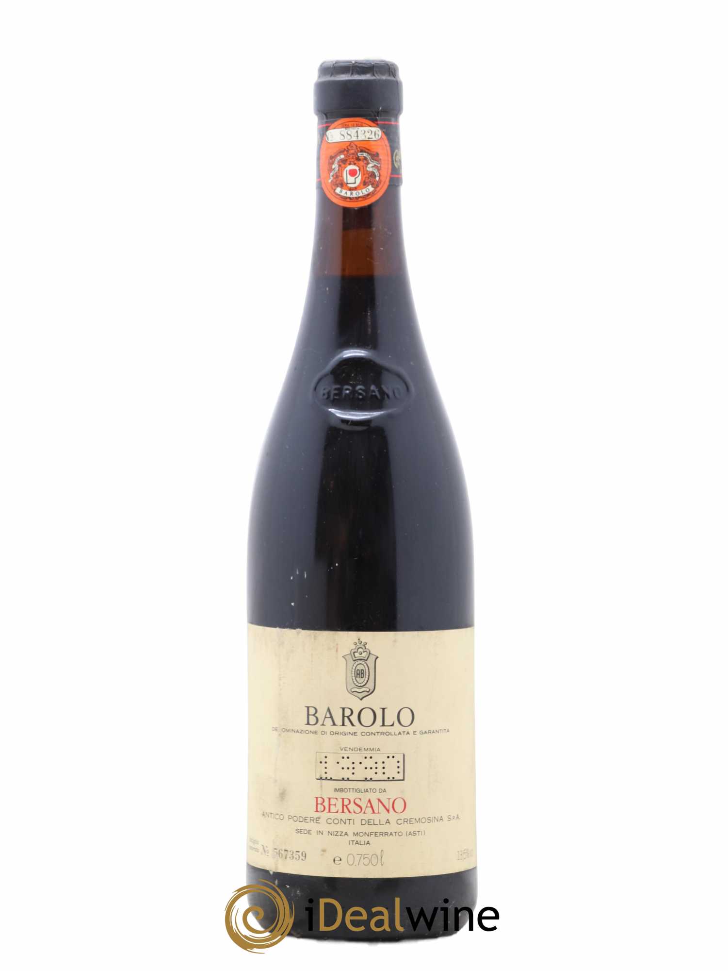Barolo Bersano 1990 - Lot de 1 bouteille - 0