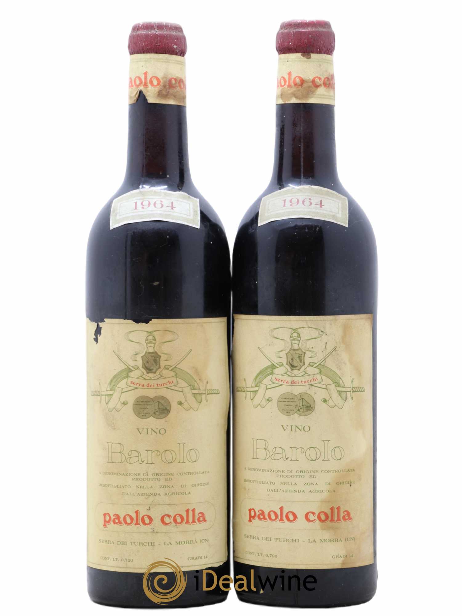 Barolo Colla 1964 - Lot of 2 bottles - 0