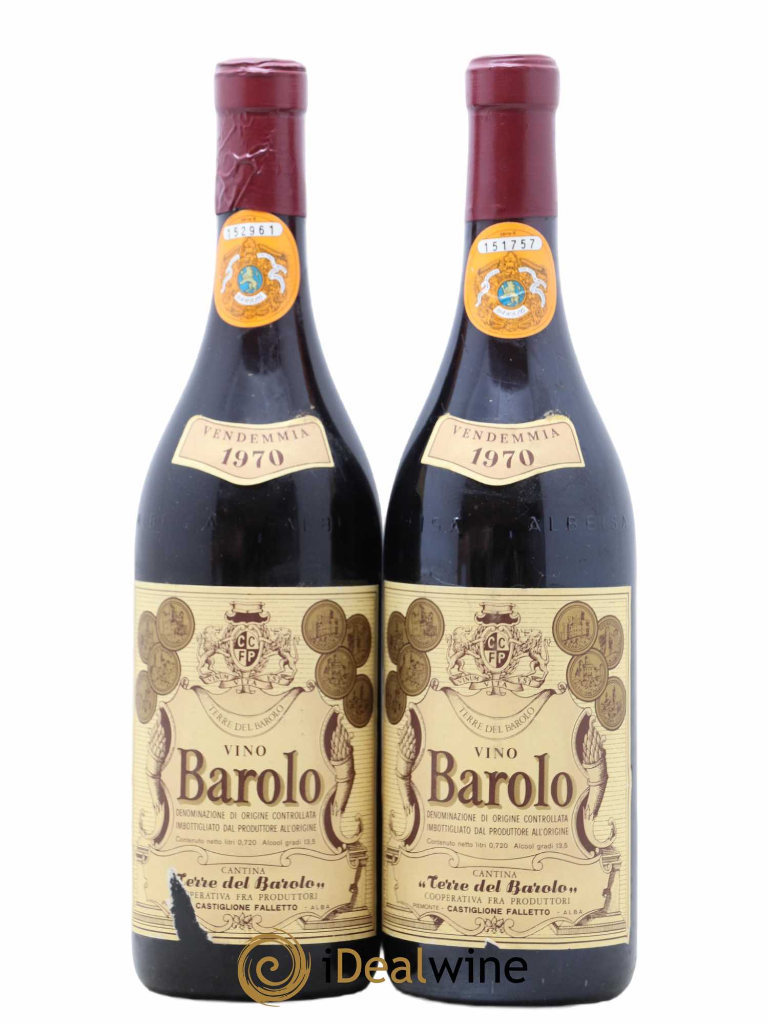 Barolo Terre Del Barolo 1970 - Lot de 2 bouteilles - 0