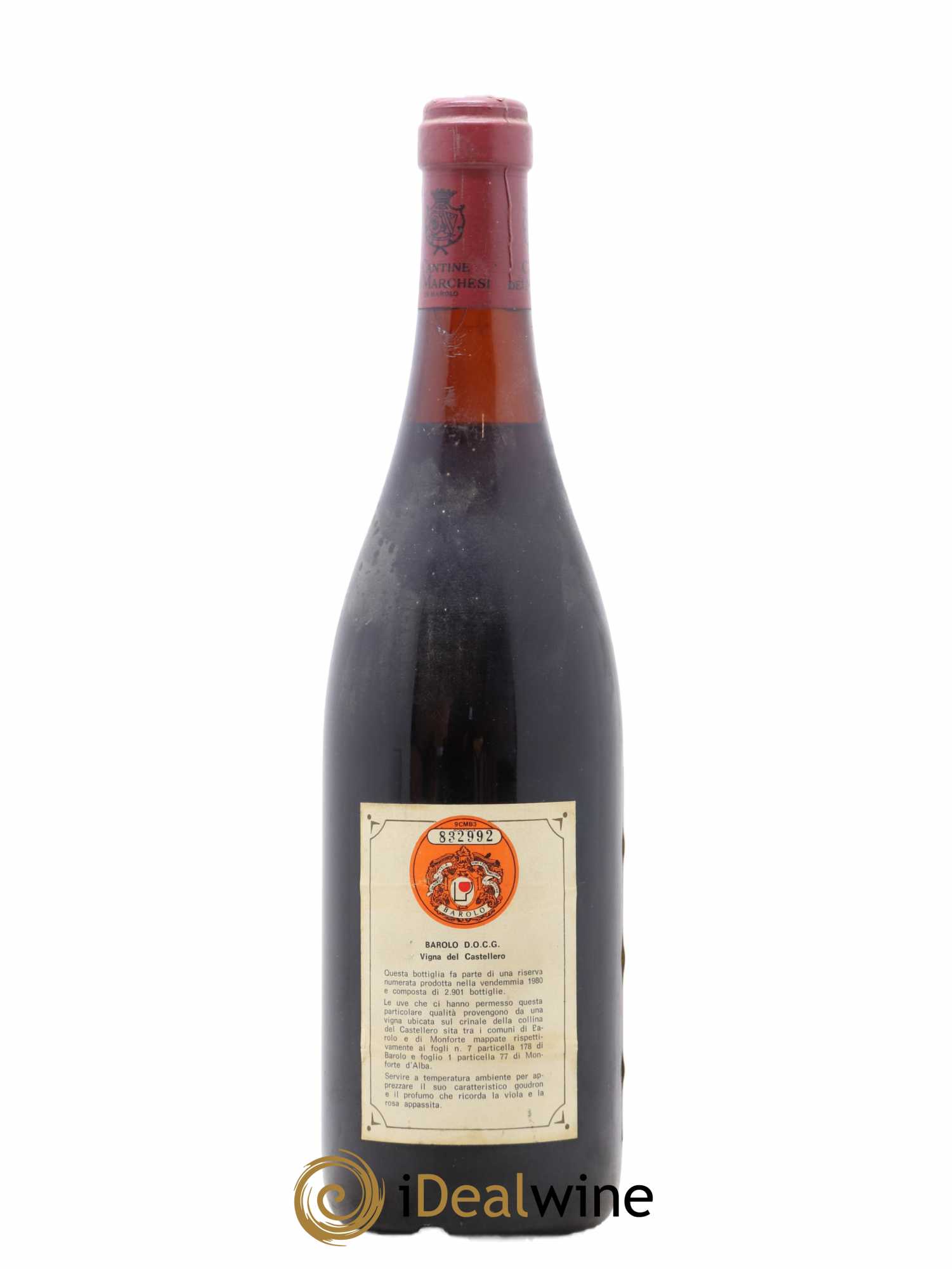 Barolo DOCG Marchesi Di Barolo Castellana 1980 - Lot de 1 bouteille - 1