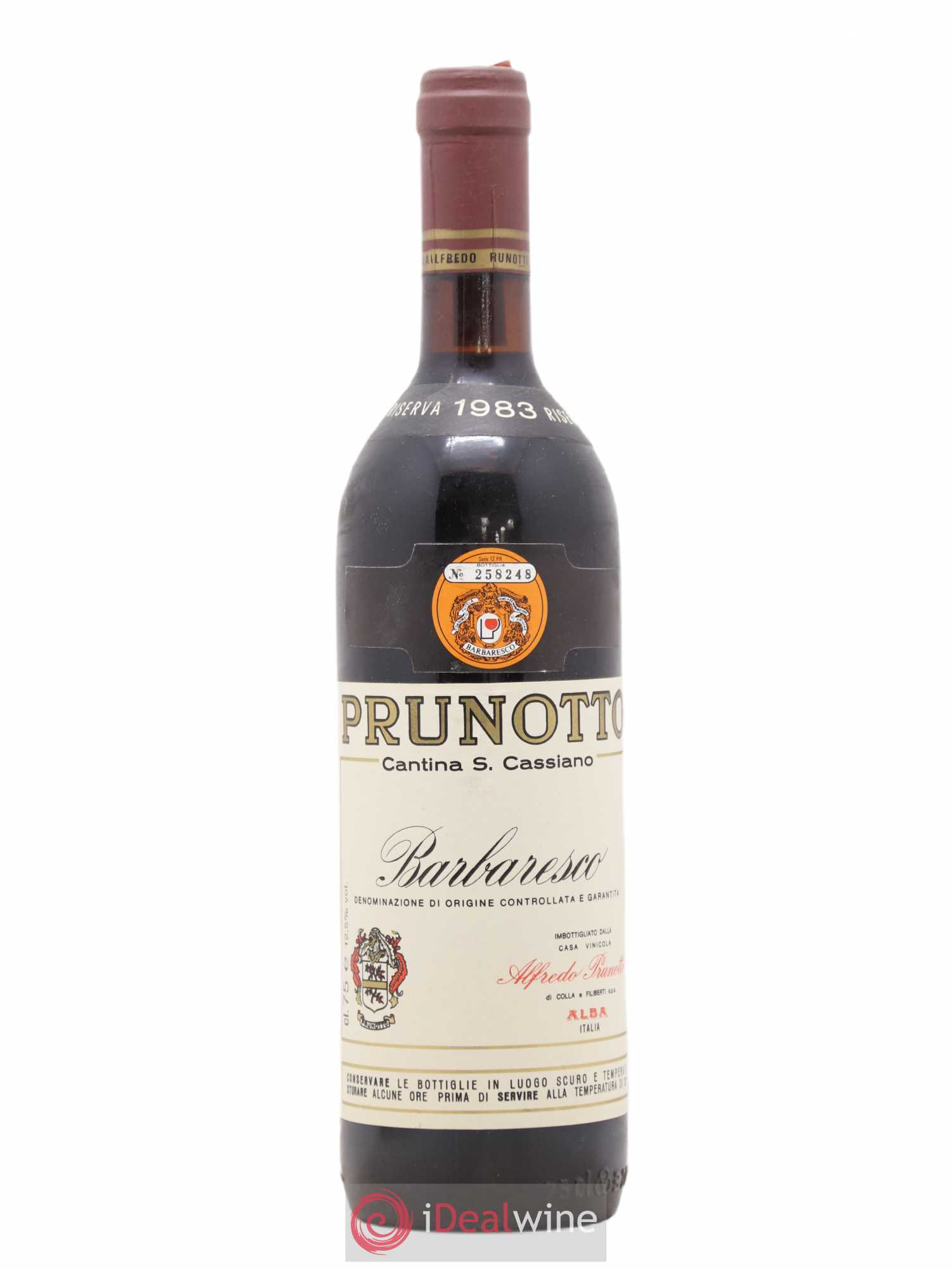 Barbaresco DOCG Riserva Prunotto 1983 - Lot de 1 bouteille - 0