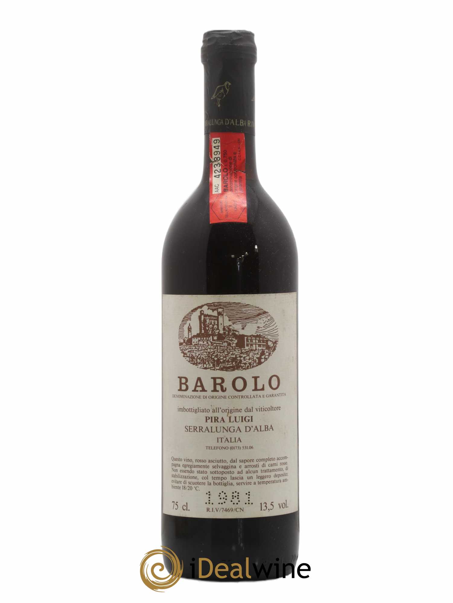 Barolo Luigi Pira 1981 - Lot de 1 bouteille - 0