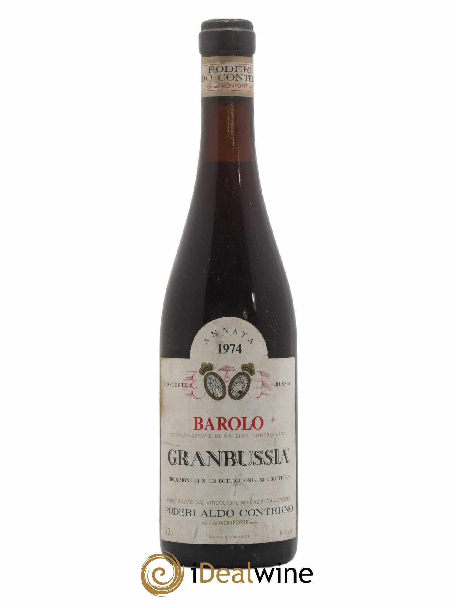 Barolo DOCG Aldo Conterno Granbussia 1974 - Lot de 1 bouteille - 0