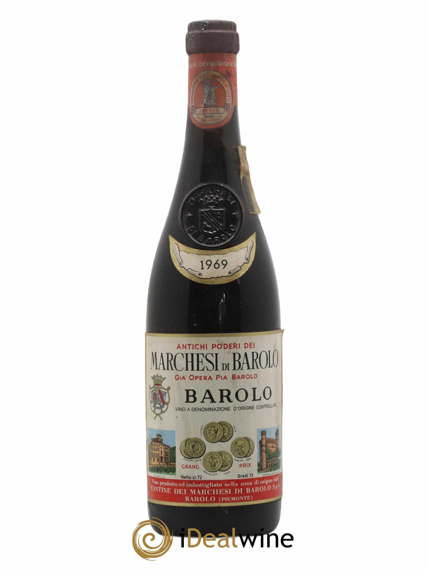 Barolo Marchesi Di Barolo 1969 - Lot de 1 bouteille - 0