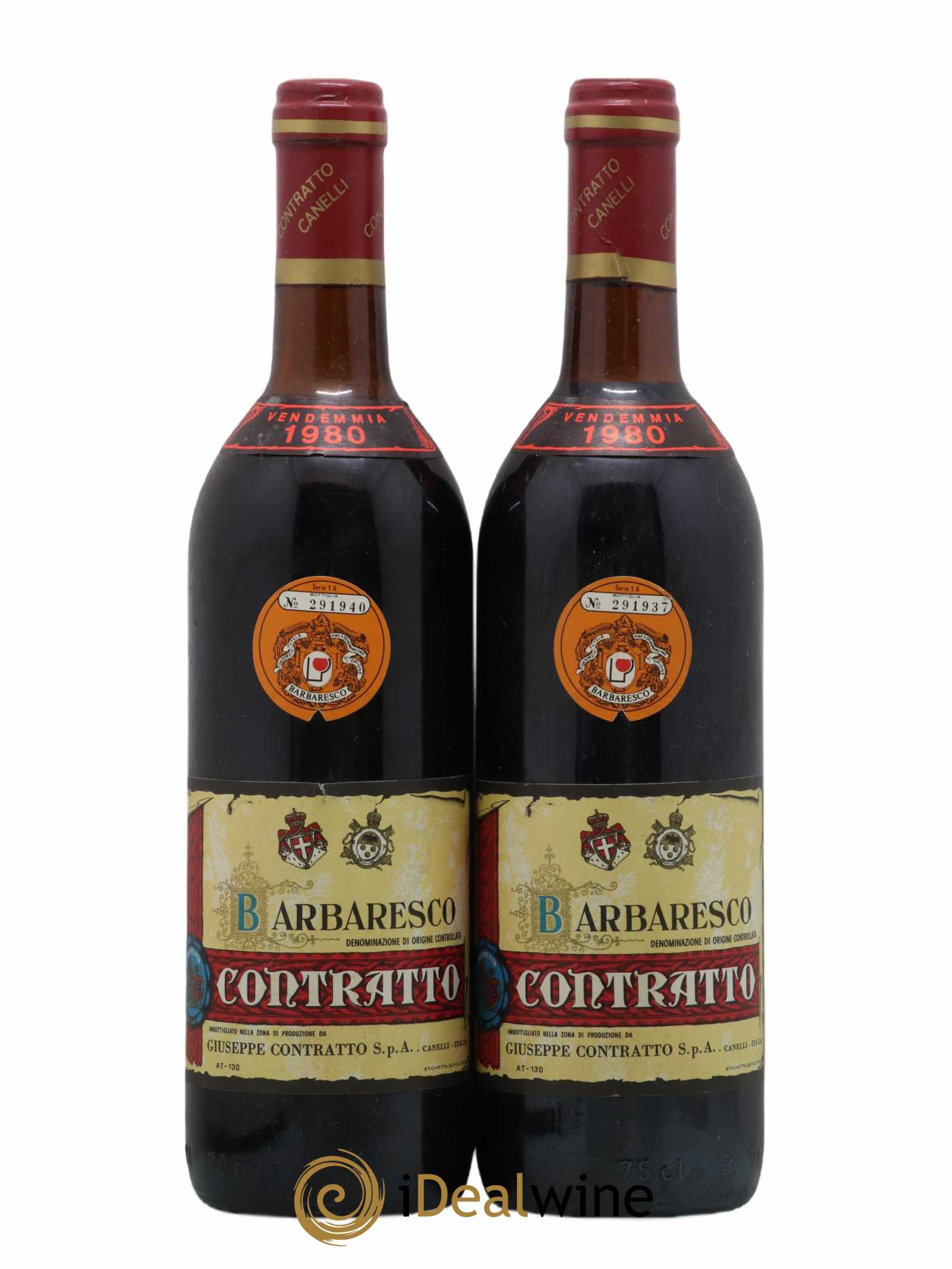 Barbaresco DOCG Giuseppe Contratto 1980 - Lot de 2 bouteilles - 0