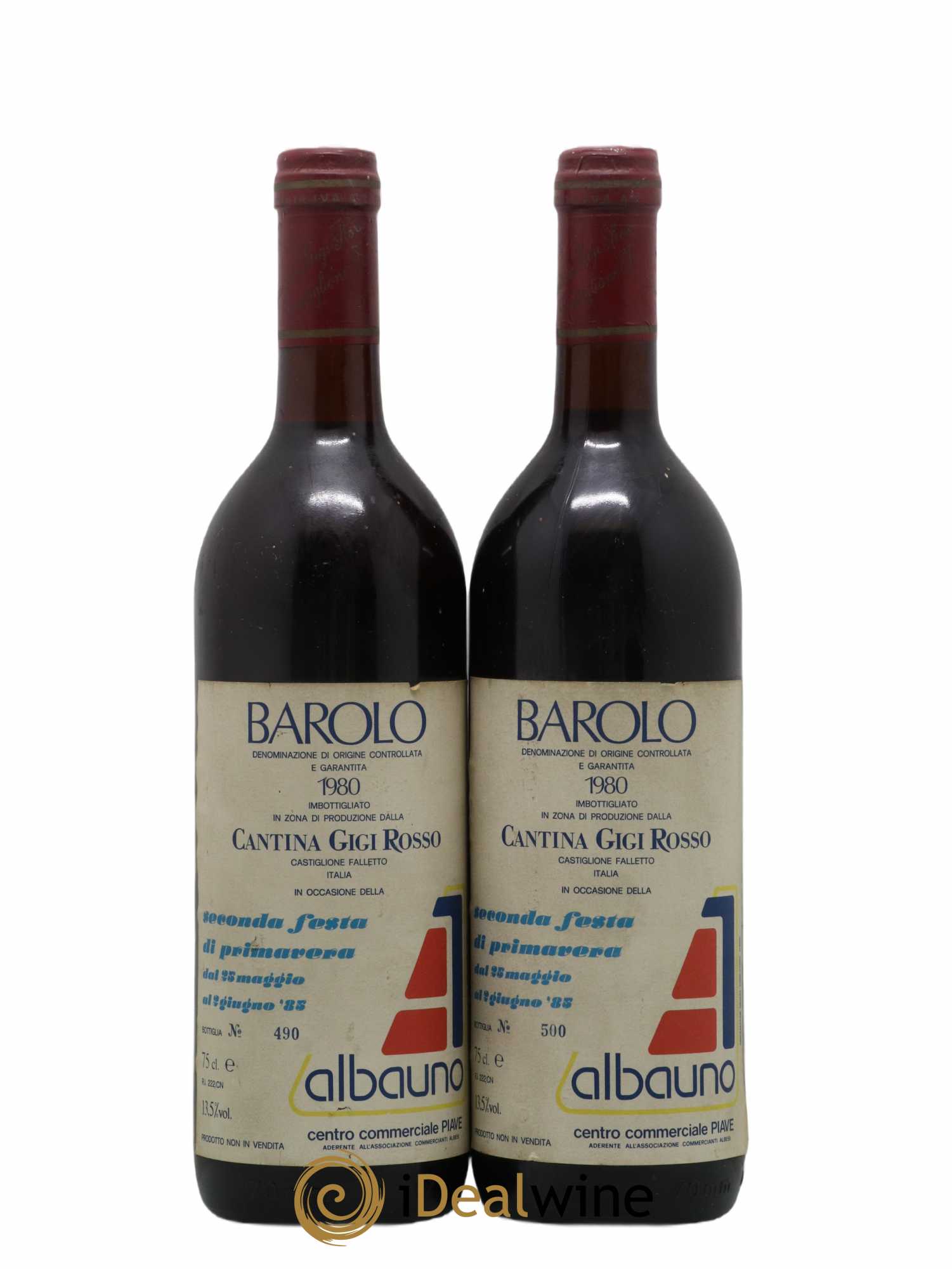 Barolo Gigi Rosso 1980 - Lot de 2 bouteilles - 0