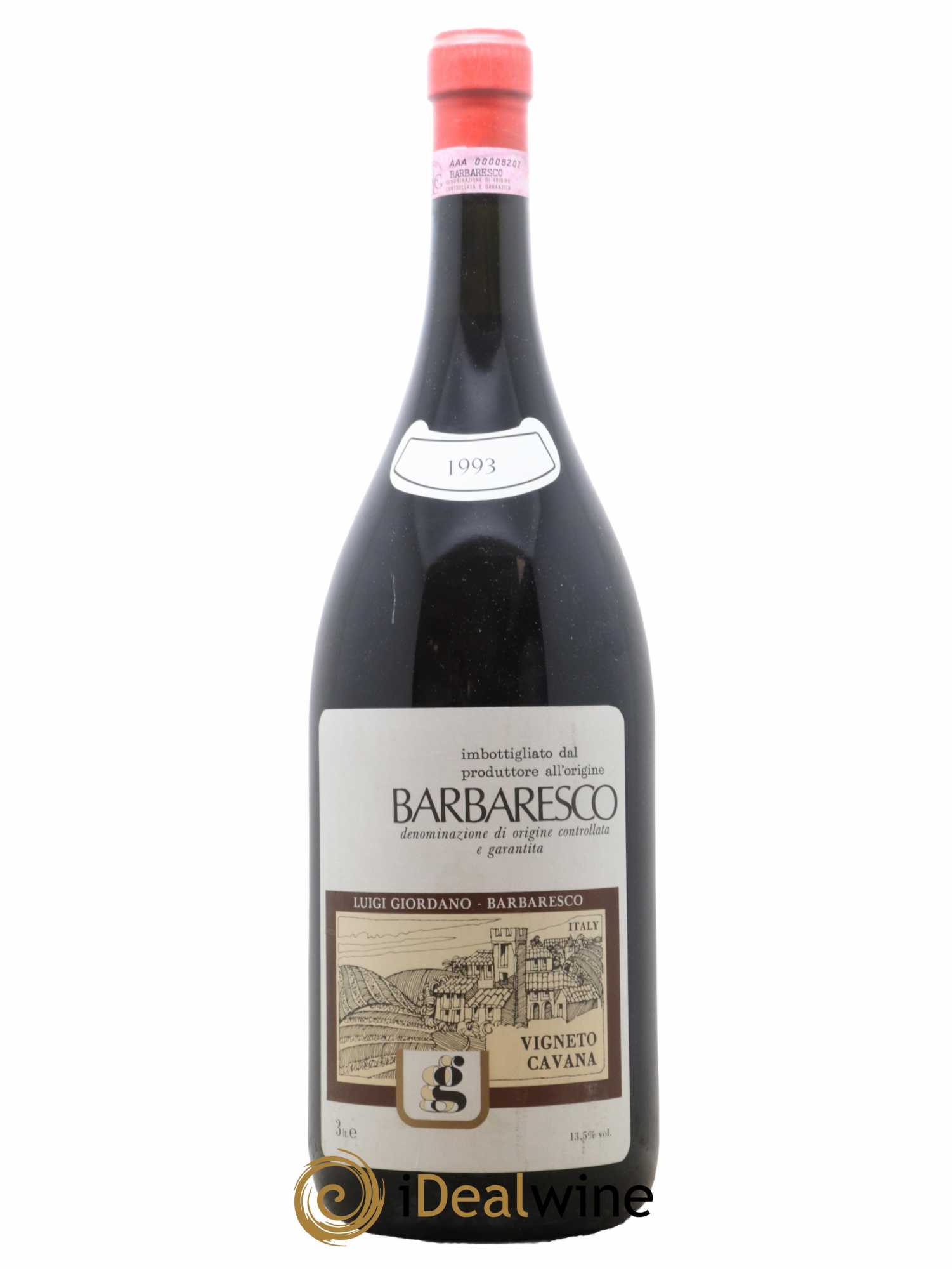 Barbaresco DOCG Vigneto Cavana Luigi Giordano 1993 - Lot de 1 double magnum - 0
