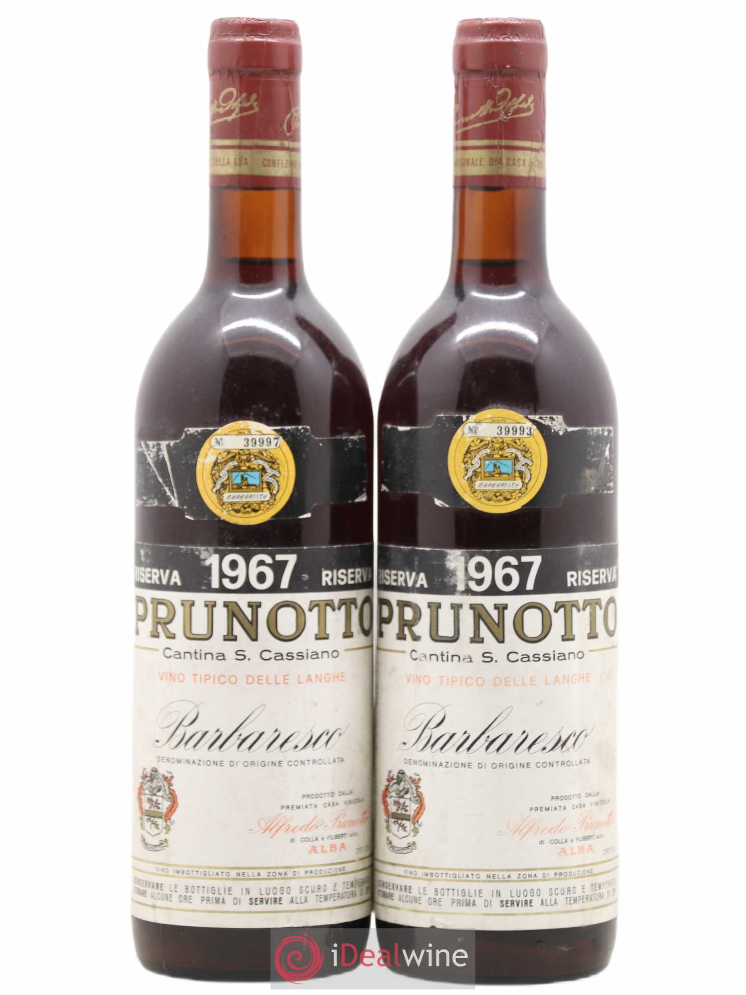Barbaresco DOCG Prunotto Riserva 1967 - Lot of 2 bottles - 0