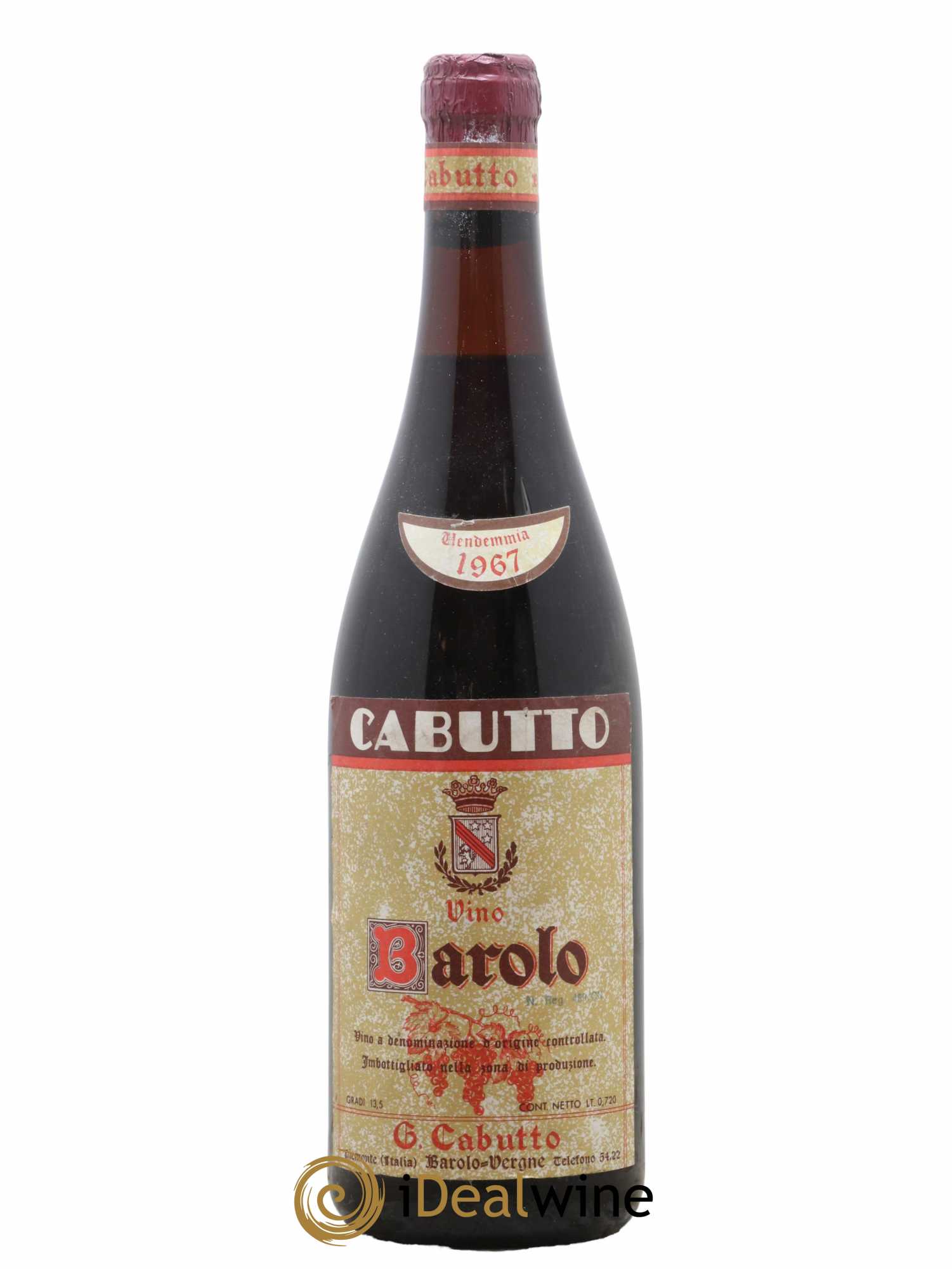 Barolo Cabutto 1967 - Lot de 1 bouteille - 0