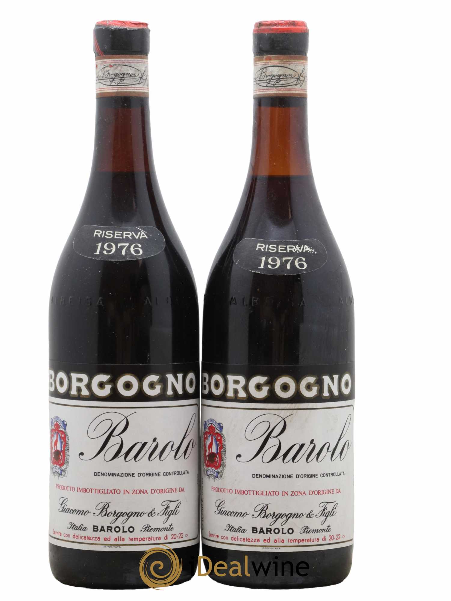 Barolo DOCG Riserva Giacomo Borgogno 1976 - Lot de 2 bouteilles - 0