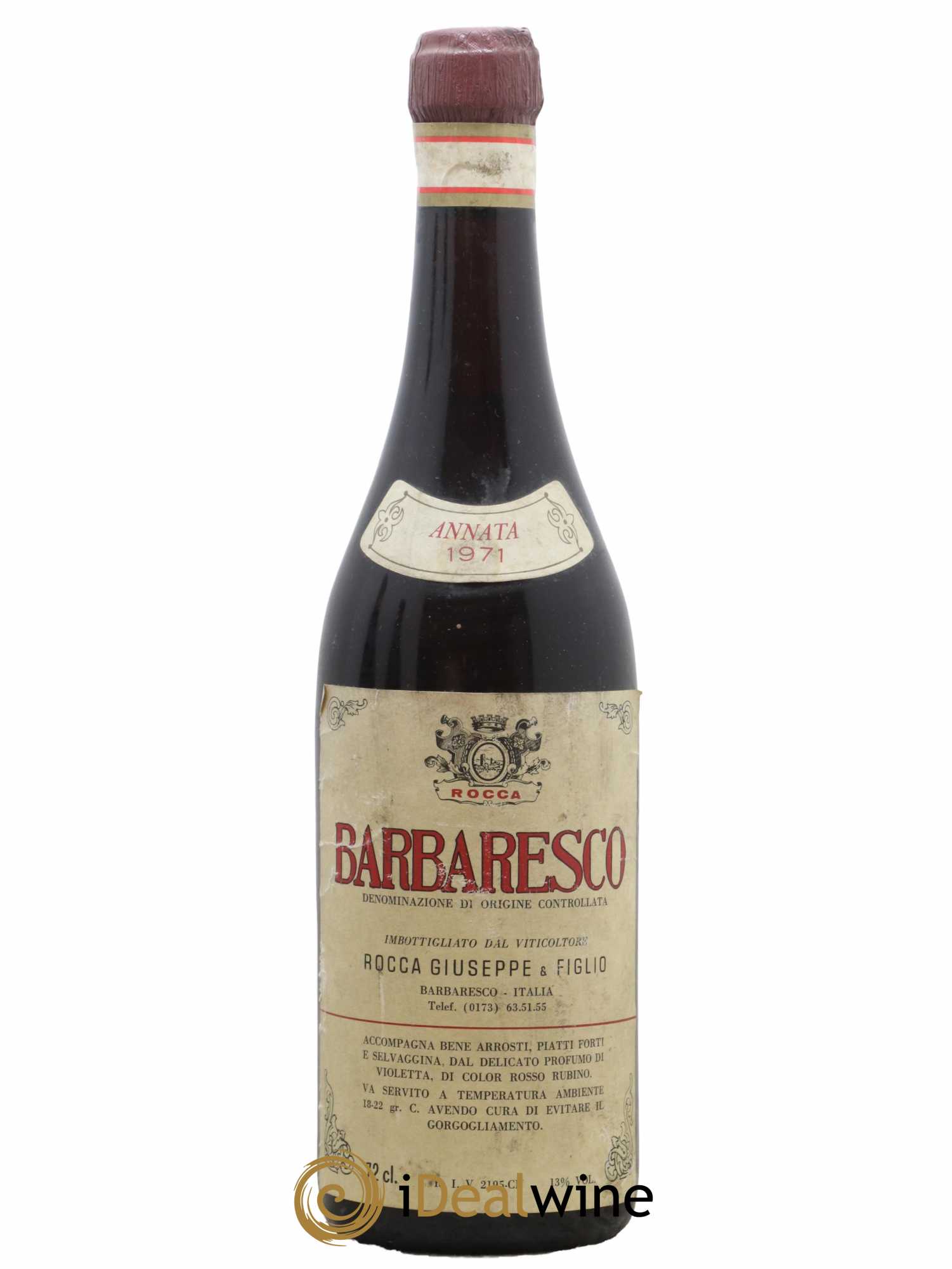 Barbaresco DOCG Rocca Giuseppe 1971 - Lot of 1 bottle - 0