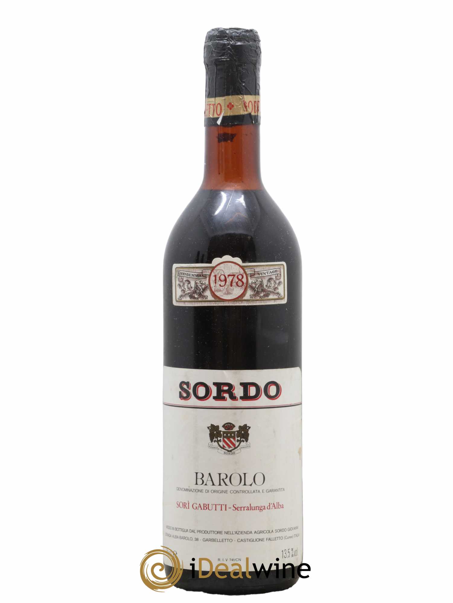 Barolo Giovanni Sordo Sori Gabutti 1978 - Lot de 1 bouteille - 0