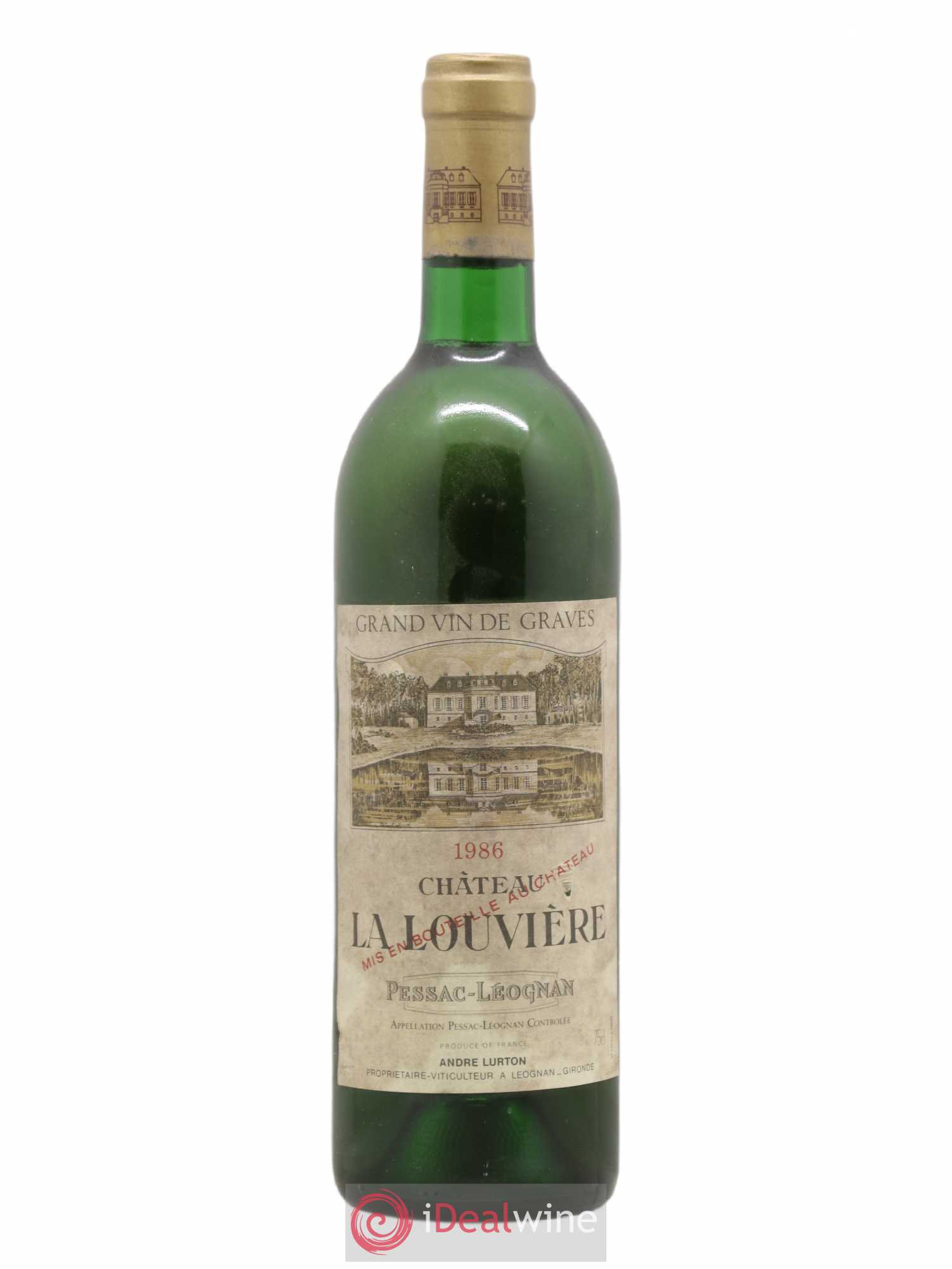 Château la Louvière 1986 - Lot de 1 bouteille - 0