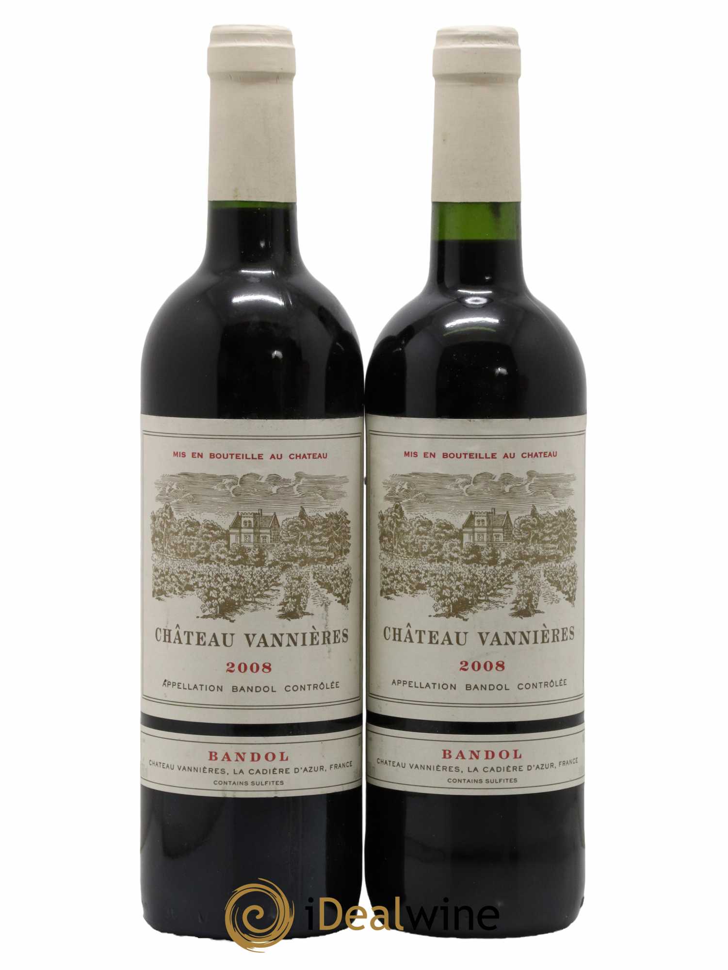 Bandol Château Vannières Éric et Charles-Éric Boisseaux 2008 - Lot de 2 bouteilles - 0