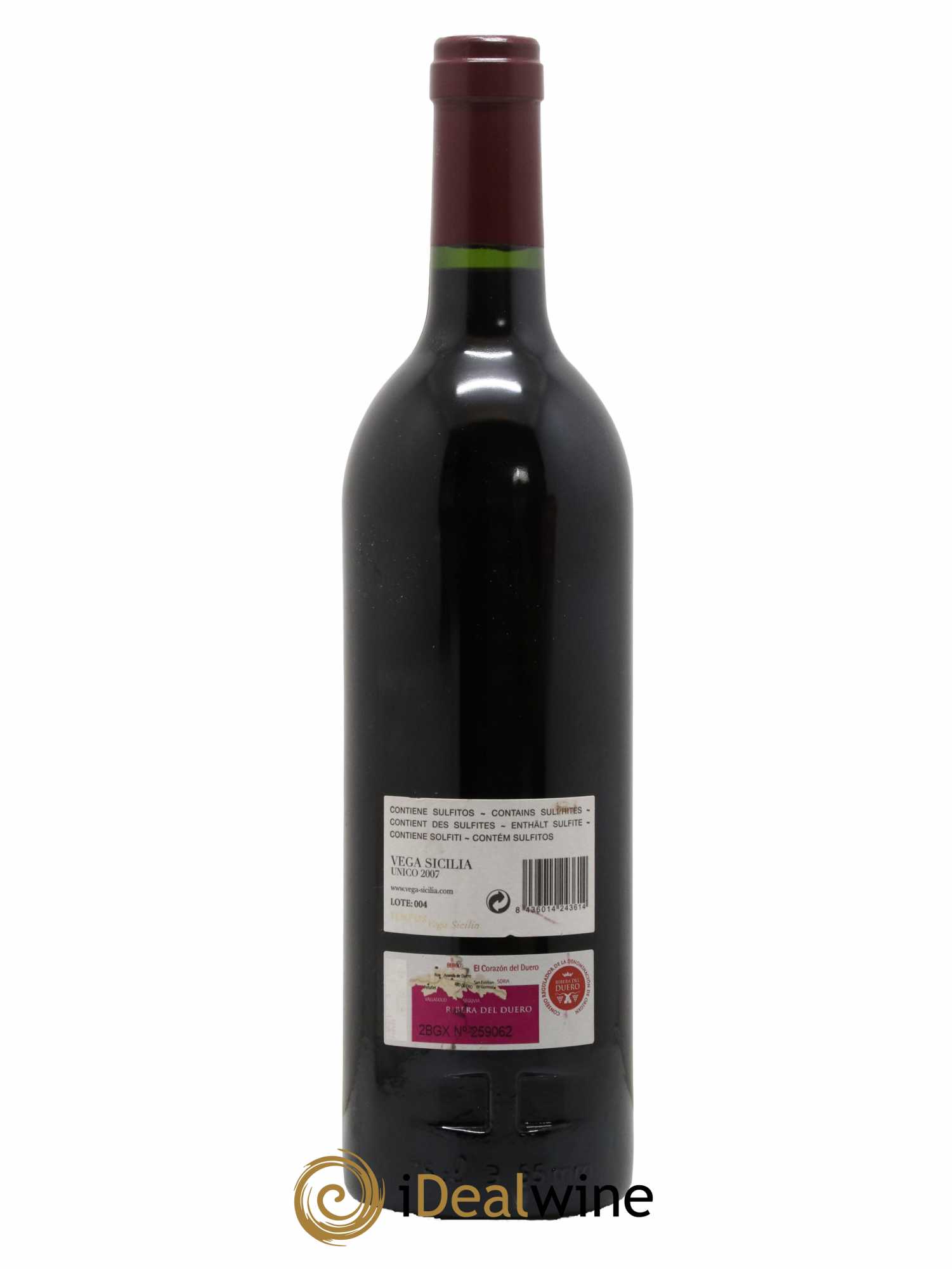 Ribera Del Duero DO Vega Sicilia Unico Famille Alvarez 2007 - Lot de 1 bouteille - 1