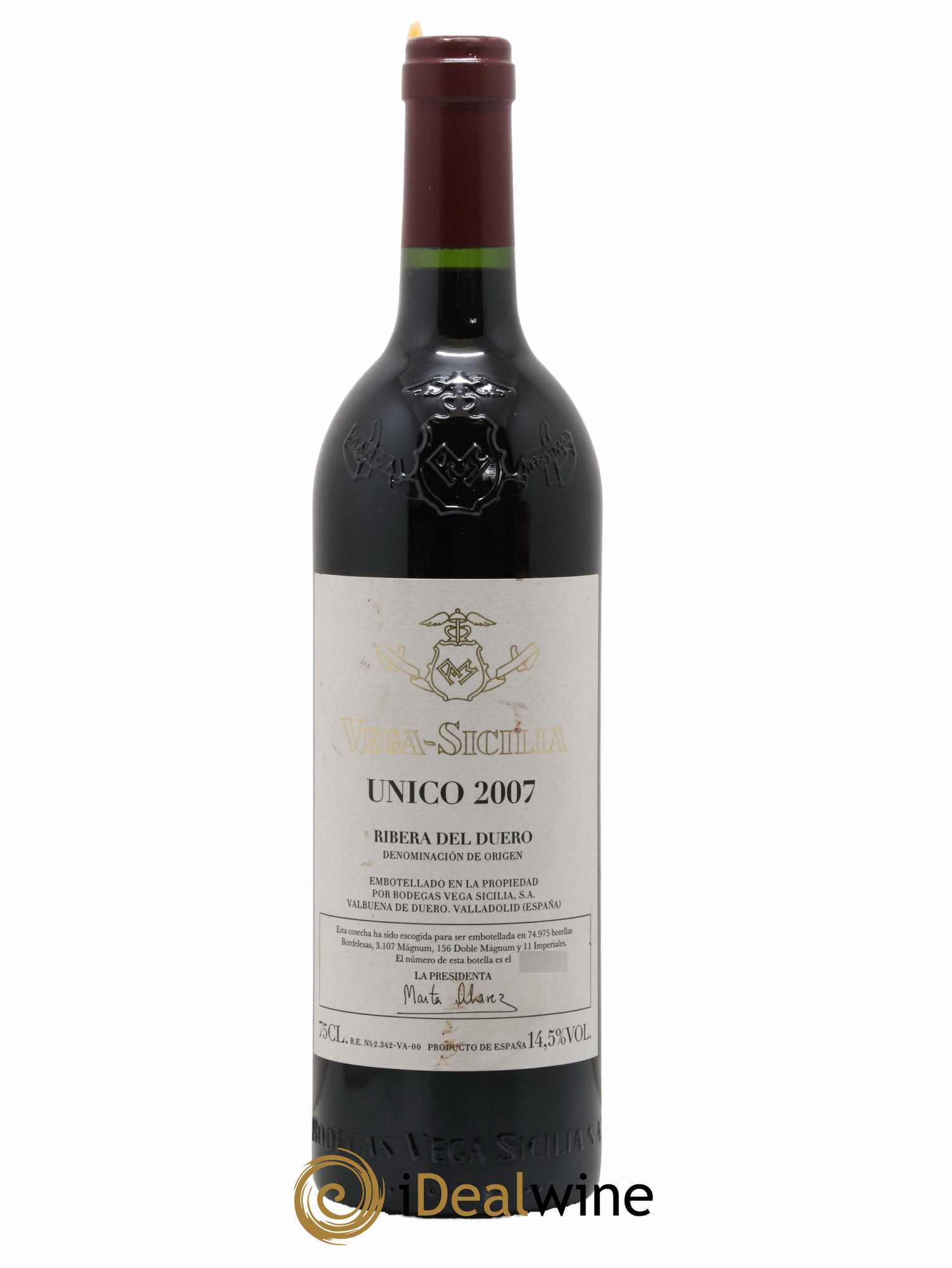 Ribera Del Duero DO Vega Sicilia Unico Famille Alvarez 2007 - Lot de 1 bouteille - 0