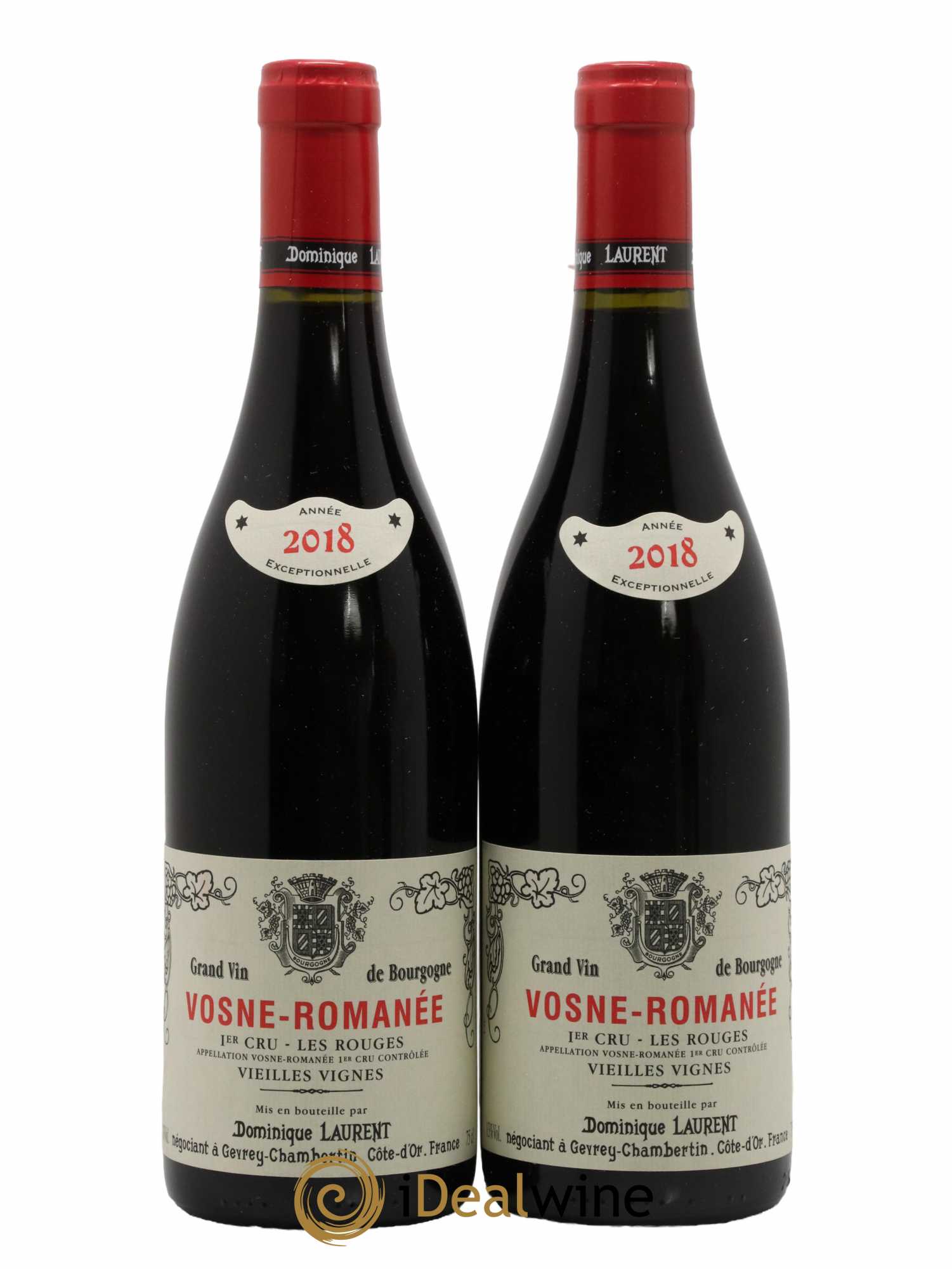 Vosne-Romanée 1er Cru Les Rouges Dominique Laurent 2018 - Lotto di 2 bottiglie - 0