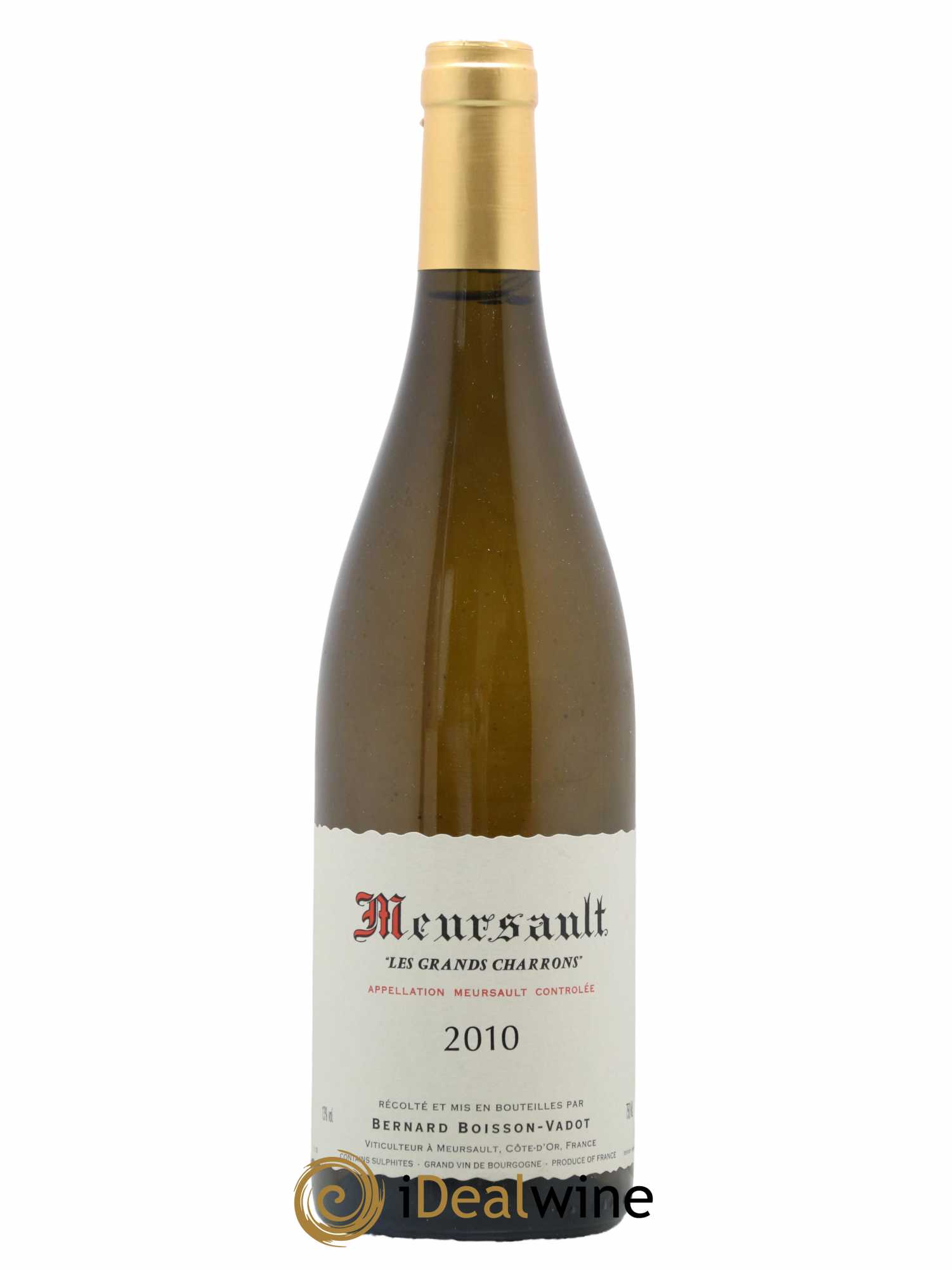Meursault Les Grands Charrons Boisson-Vadot (Domaine) 2010 - Lot de 1 bouteille - 0