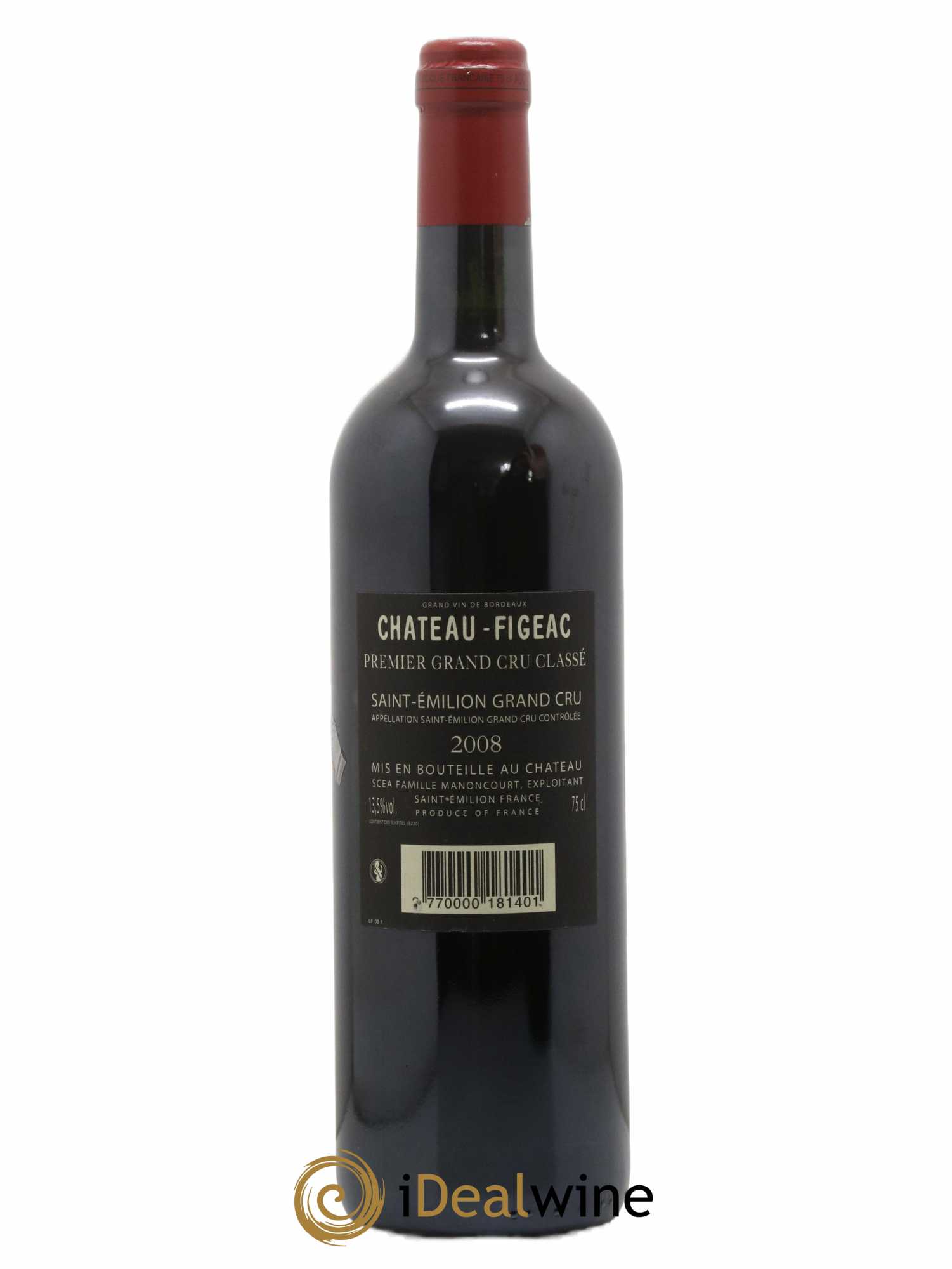 Château Figeac 1er Grand Cru Classé A 2008 - Lot of 1 bottle - 1