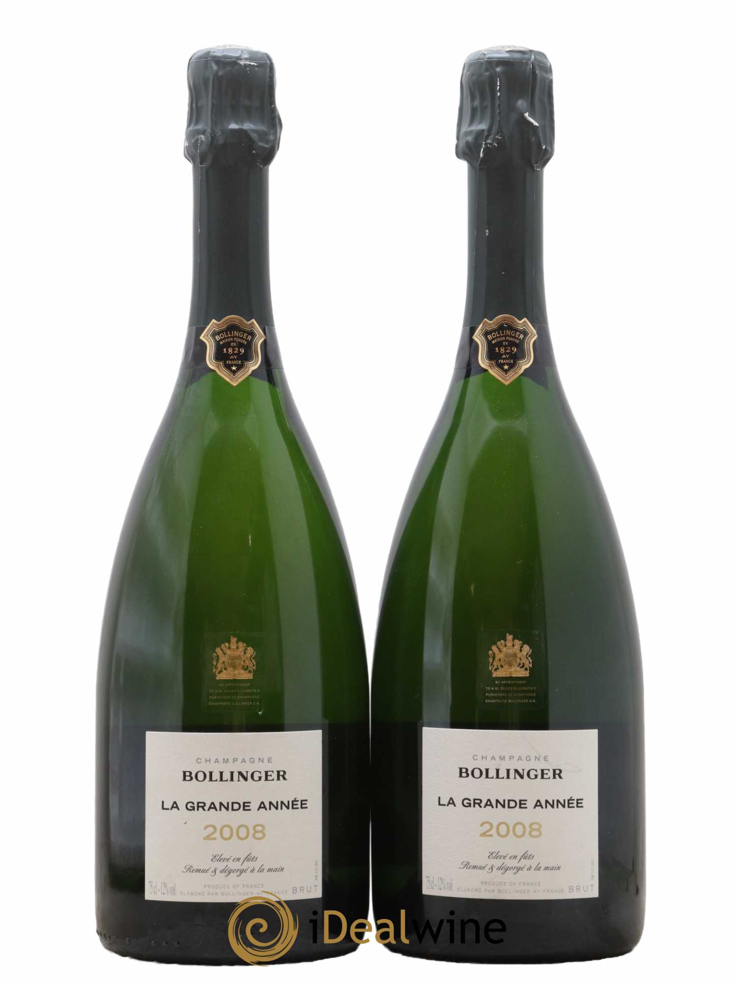 Grande Année Brut Bollinger 2008 - Lotto di 2 bottiglie - 0