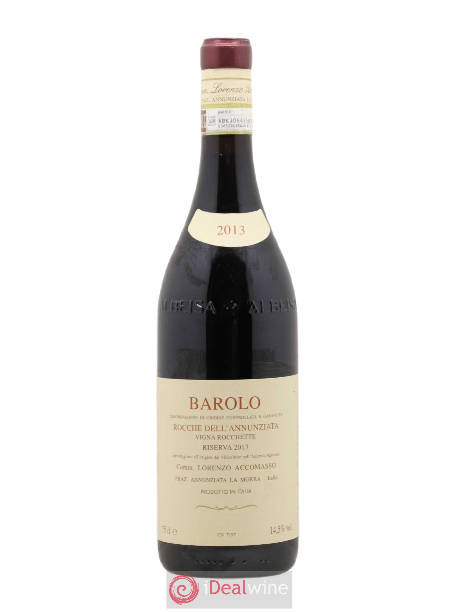 Barolo DOCG Rocche dell'Annunziata Vigna Rocchette Riserva Lorenzo Accomasso 2013 - Posten von 1 Flasche - 0