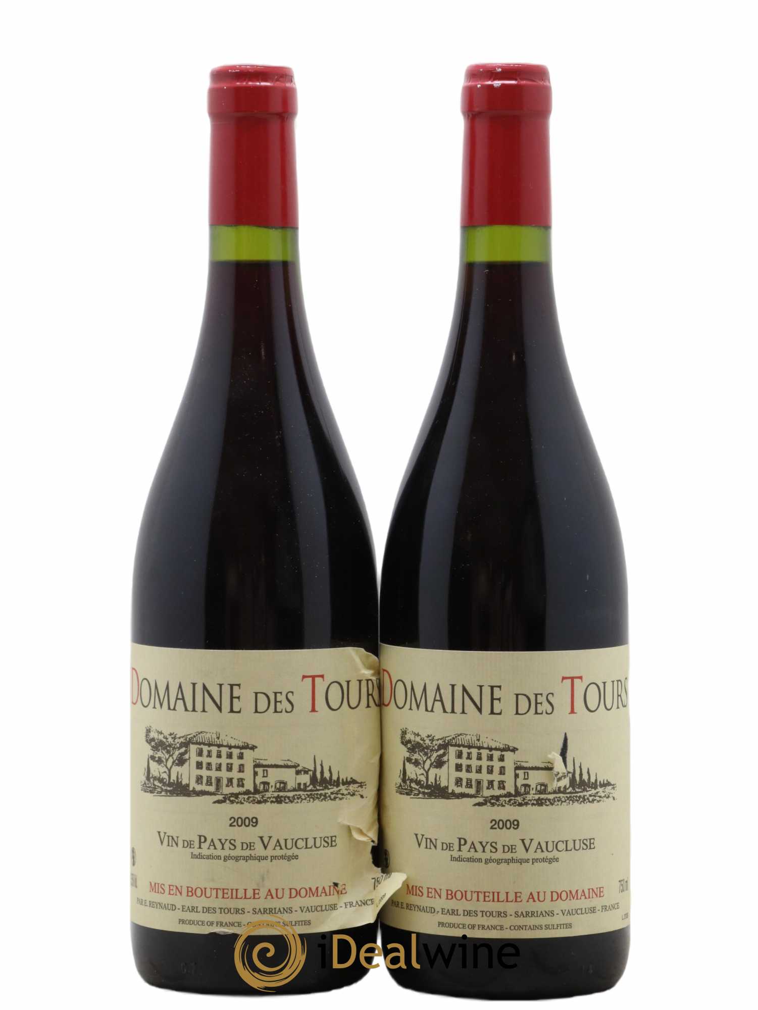 Vaucluse (Vin de Pays de Vaucluse) Domaine des Tours Emmanuel Reynaud 2009 - Lot de 2 bouteilles - 0