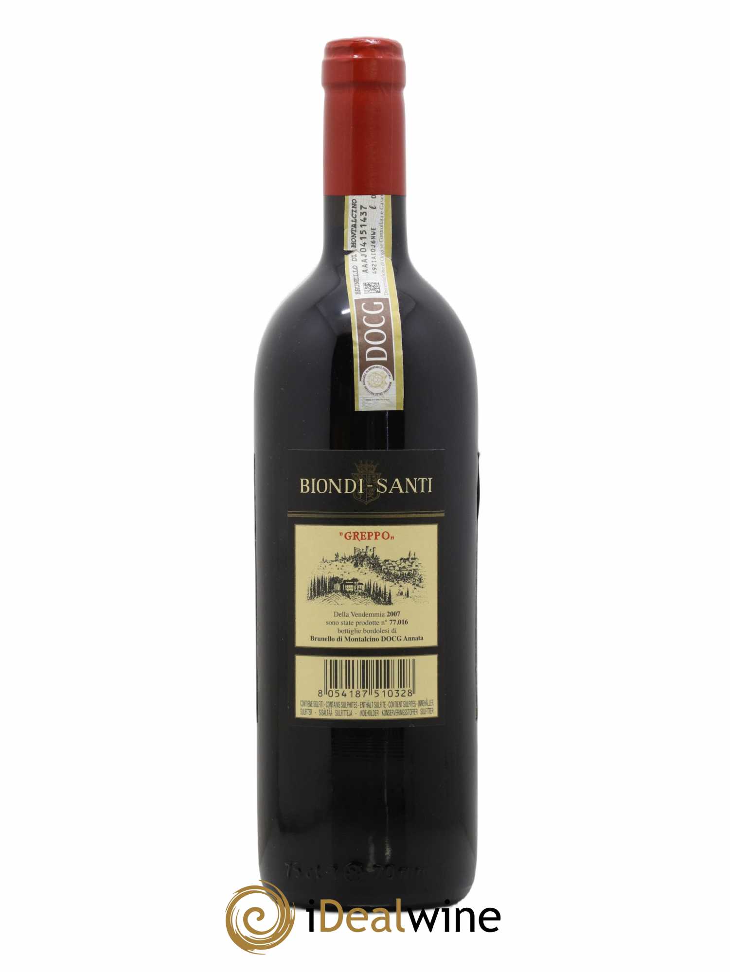 Brunello di Montalcino DOCG Biondi-Santi Tenuta Greppo 2007 - Lot de 1 bouteille - 1