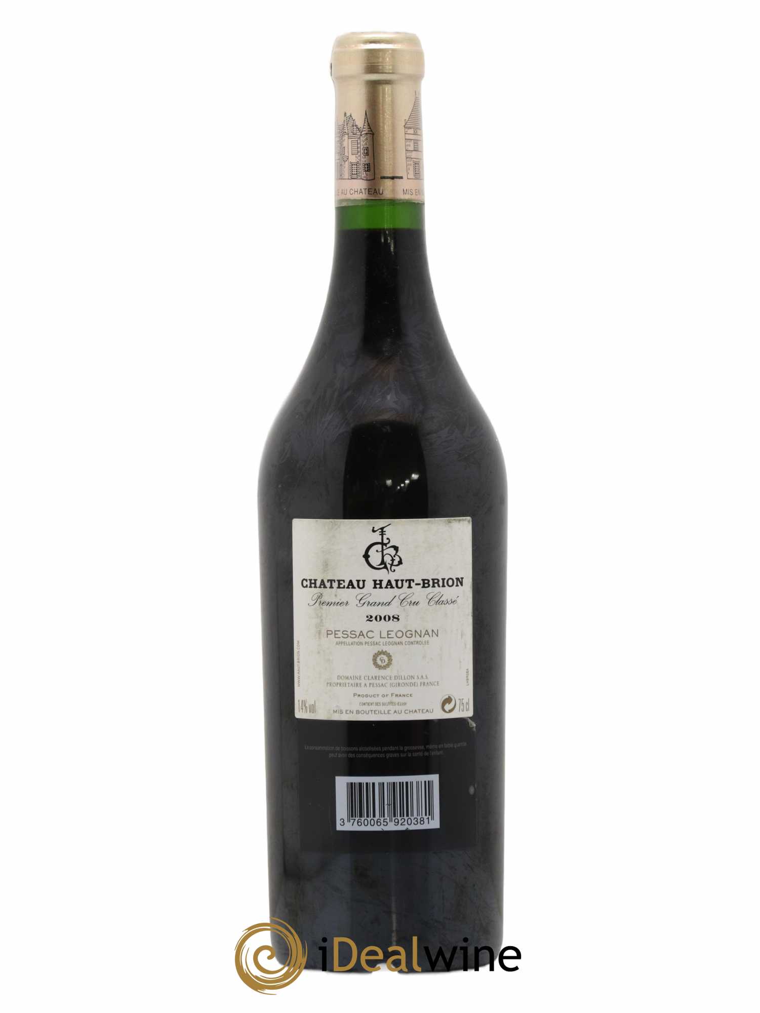 Château Haut Brion 1er Grand Cru Classé 2008 - Lot de 1 bouteille - 1
