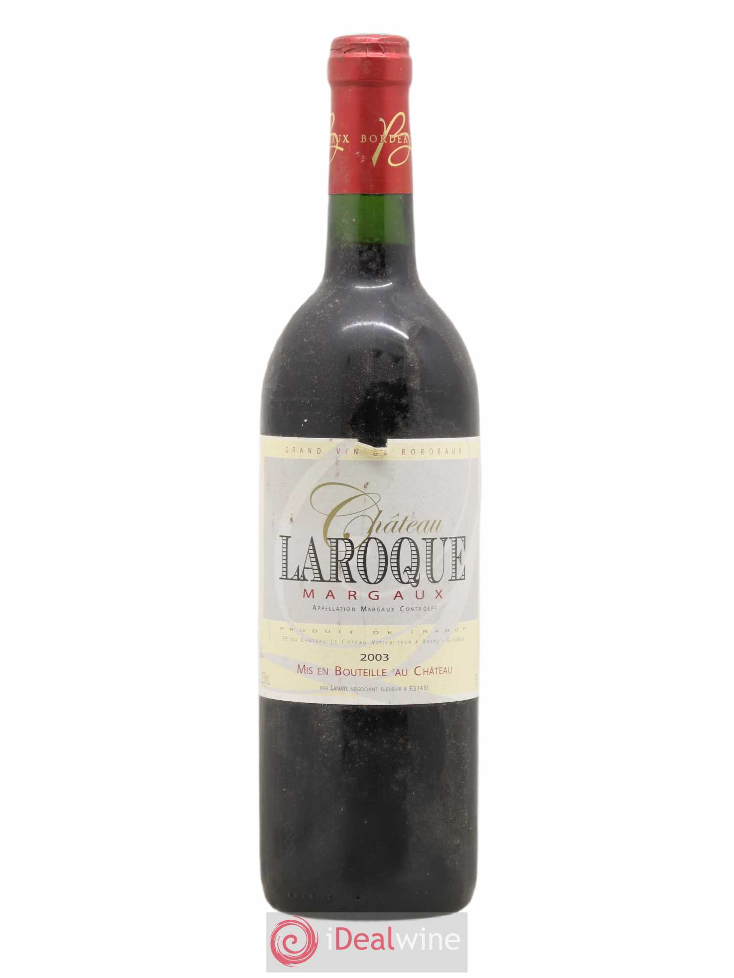 Bordeaux Margaux Château Laroque 2003 - Lot de 1 bouteille - 0