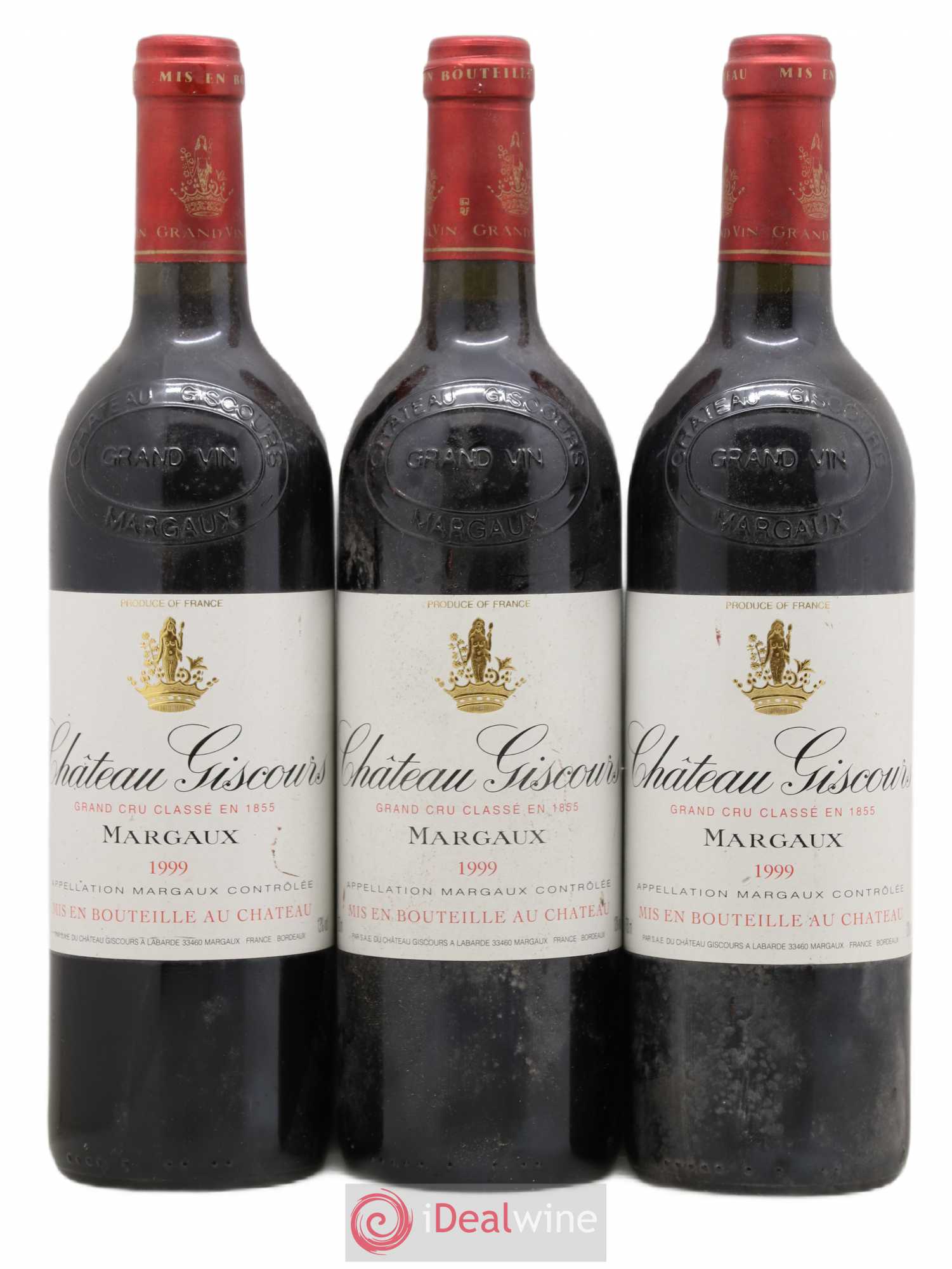 Château Giscours 3ème Grand Cru Classé 1999 - Lot de 3 bouteilles - 0