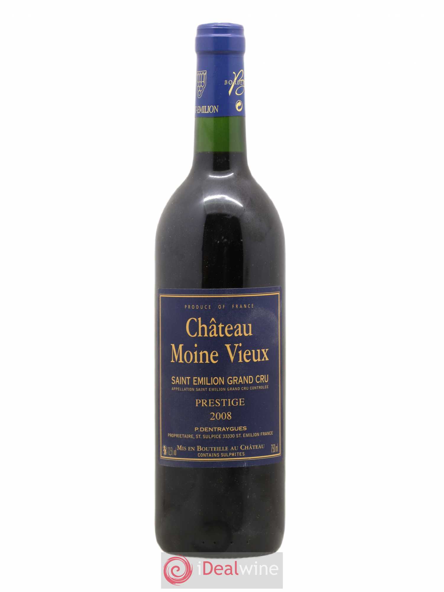 Saint-Émilion Grand Cru Château Moine Vieux Prestige 2008 - Posten von 1 Flasche - 0