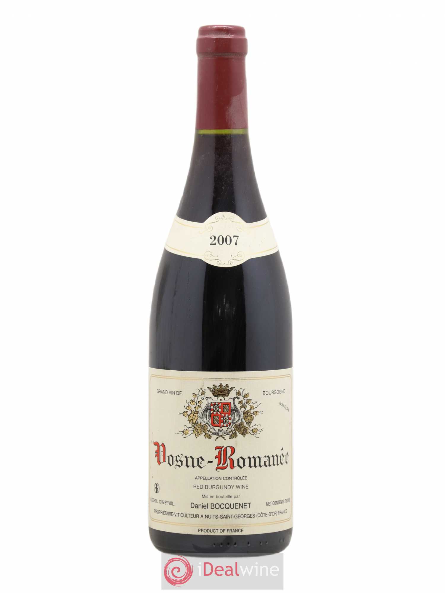 Vosne-Romanée Daniel Bocquenet 2007 - Lot de 1 bouteille - 0