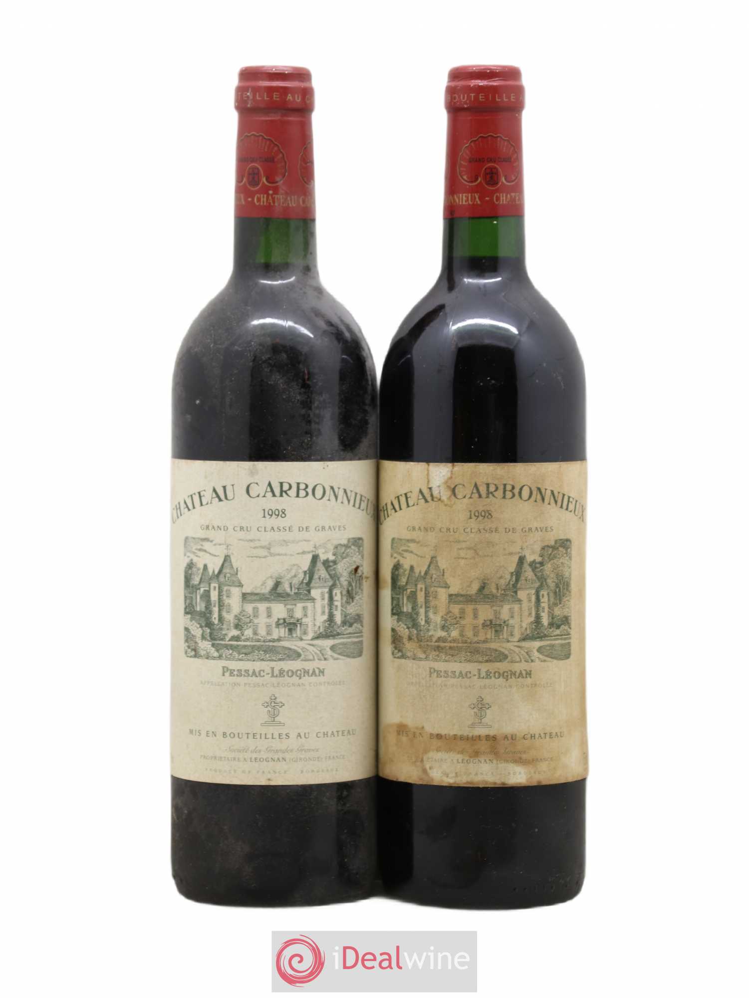 Château Carbonnieux Cru Classé de Graves 1998 - Lot de 2 bouteilles - 0