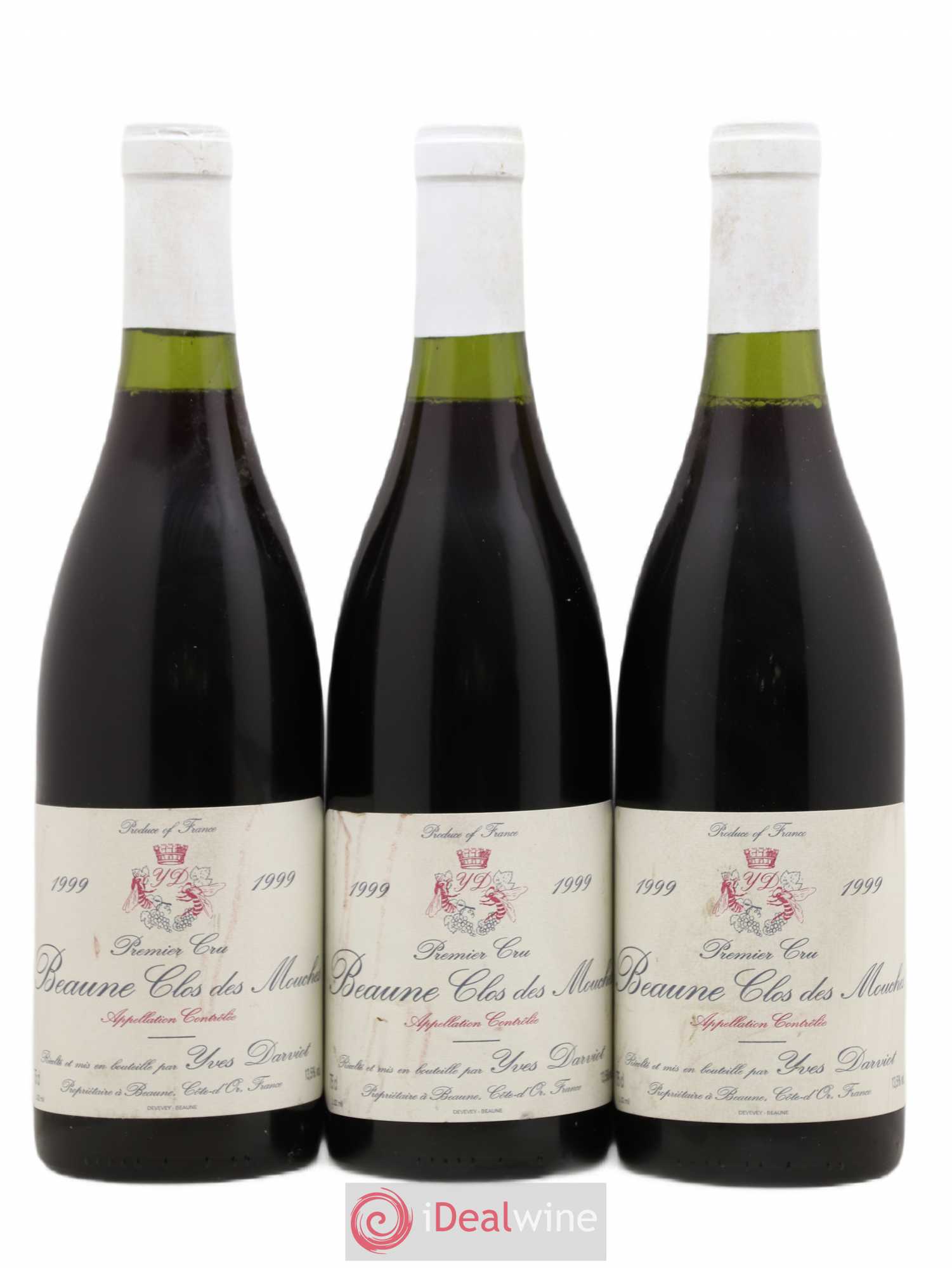 Beaune 1er Cru Clos Des Mouches Yves Darviot 1999 - Lot de 3 bouteilles - 0