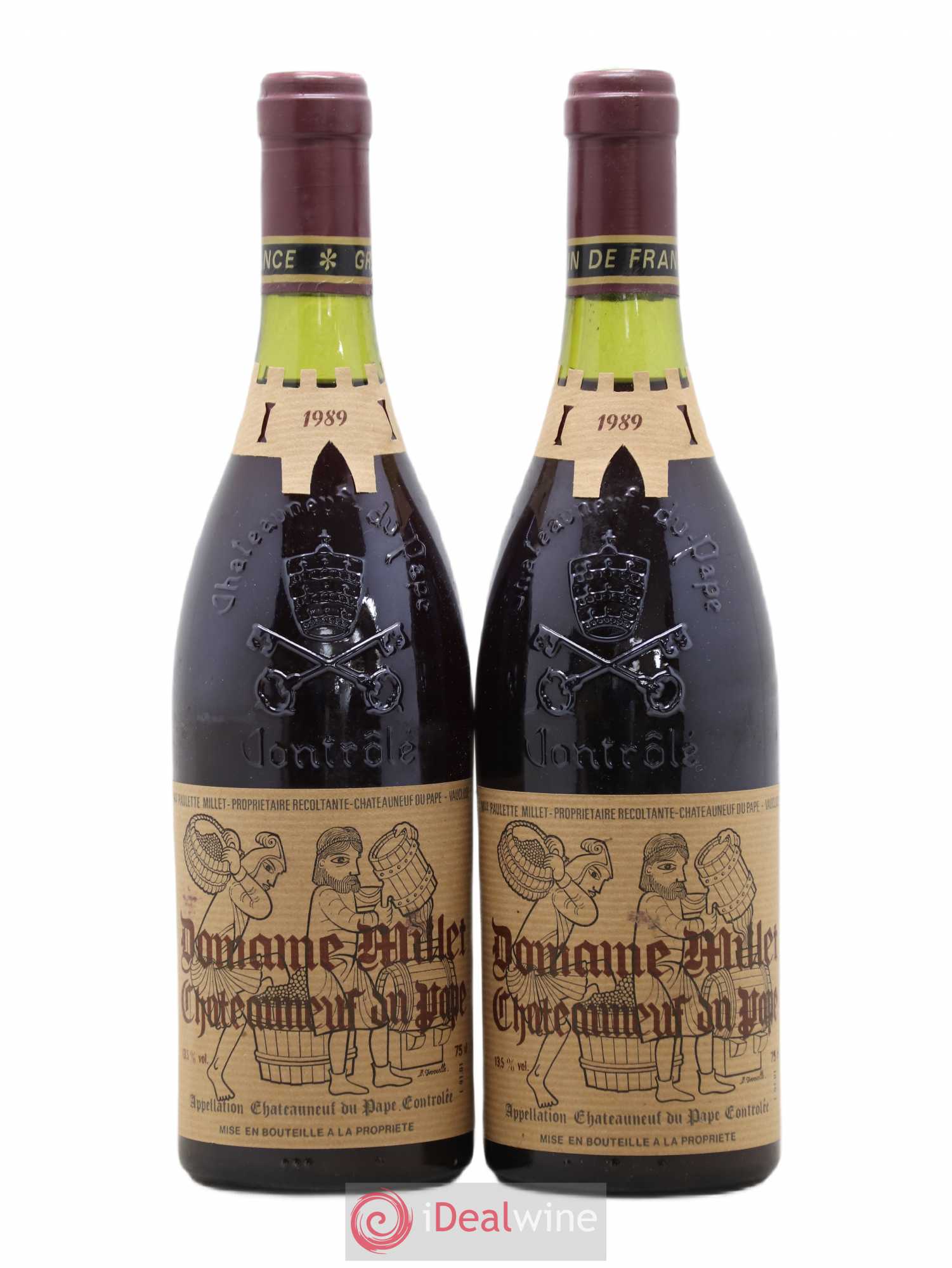 Châteauneuf-du-Pape Domaine Millet 1989 - Lot de 2 bouteilles - 0