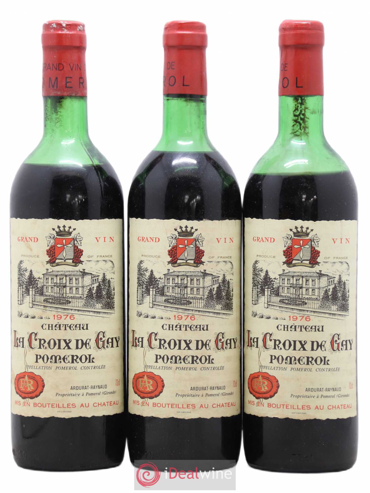 Château la Croix de Gay 1976 - Lot de 3 bouteilles - 0
