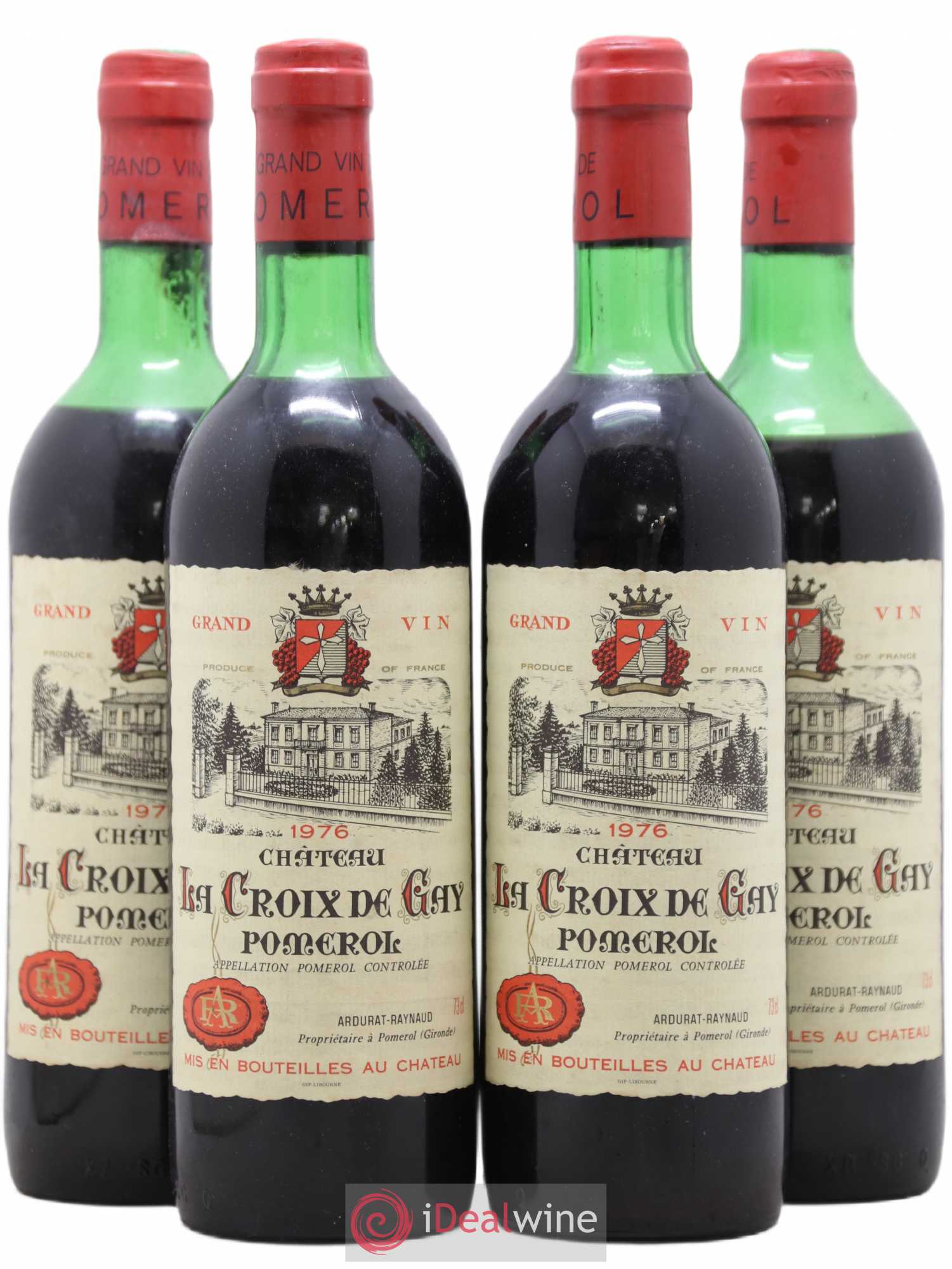 Château la Croix de Gay 1976 - Lot de 4 bouteilles - 0