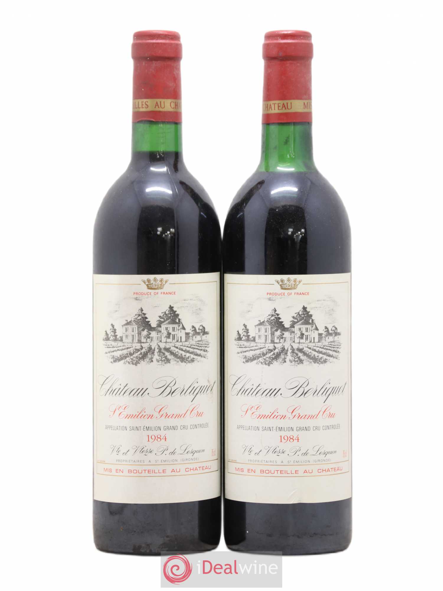 Château Berliquet Grand Cru Classé 1984 - Lot de 2 bouteilles - 0