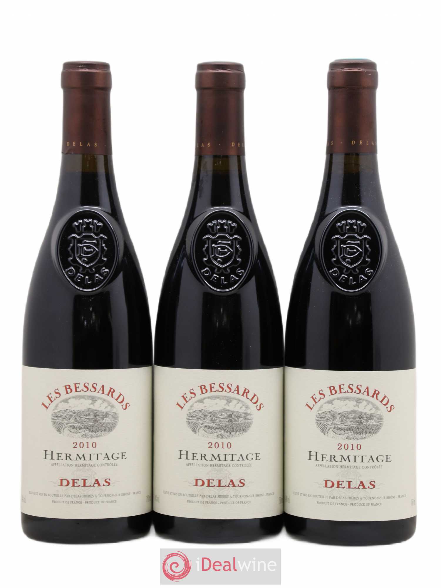 Hermitage Les Bessards Delas Frères 2010 - Lot de 3 bouteilles - 0