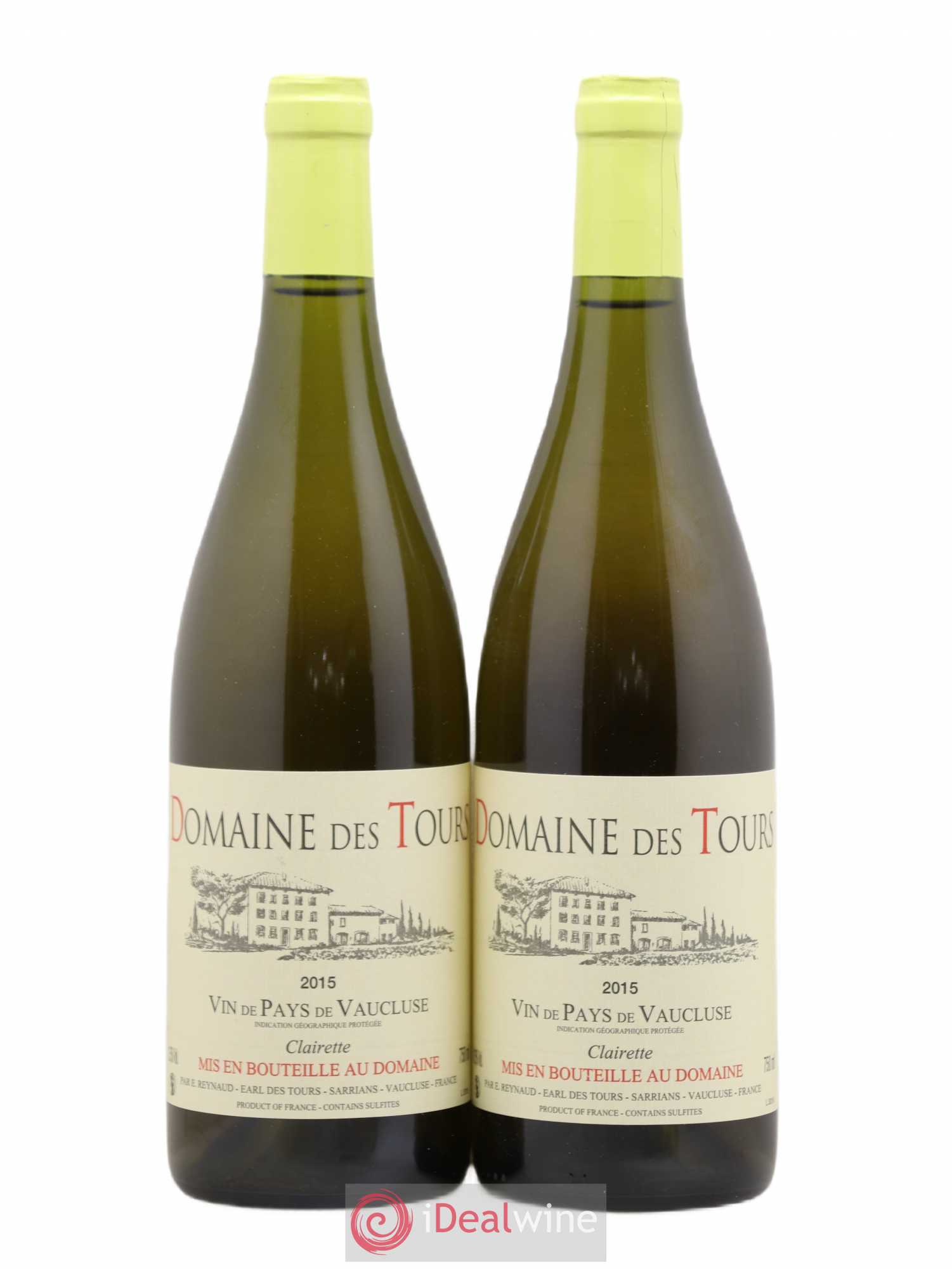 Vaucluse (Vin de Pays de Vaucluse) Domaine des Tours Emmanuel Reynaud Clairette 2015 - Lot de 2 bouteilles - 0