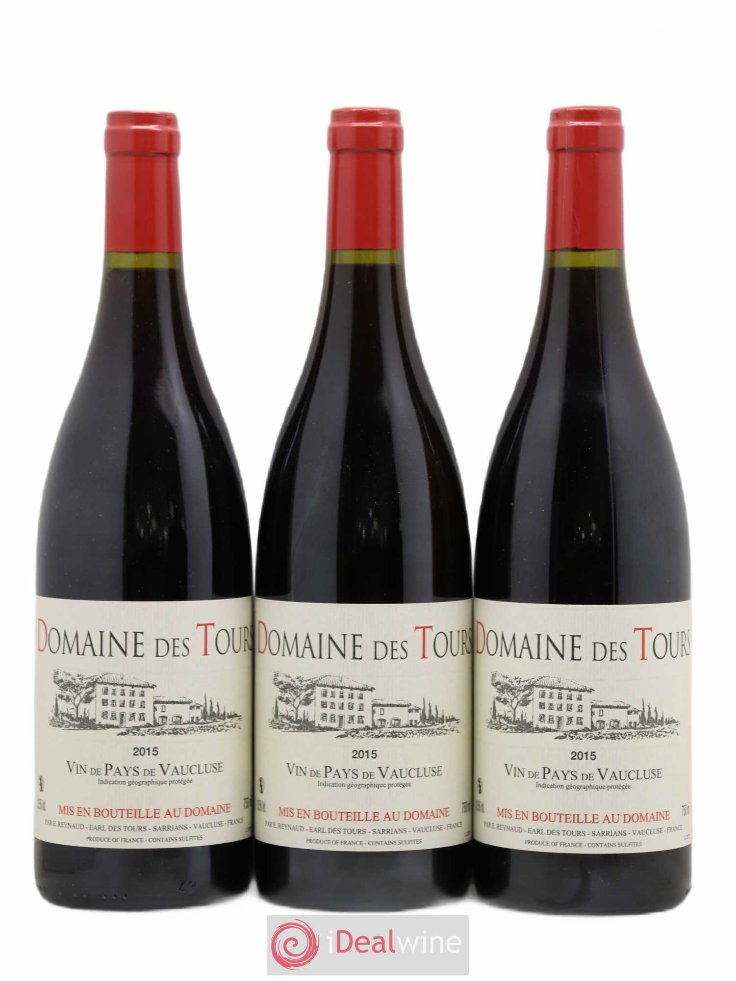 Vaucluse (Vin de Pays de Vaucluse) Domaine des Tours Emmanuel Reynaud 2015 - Lot de 3 bouteilles - 0