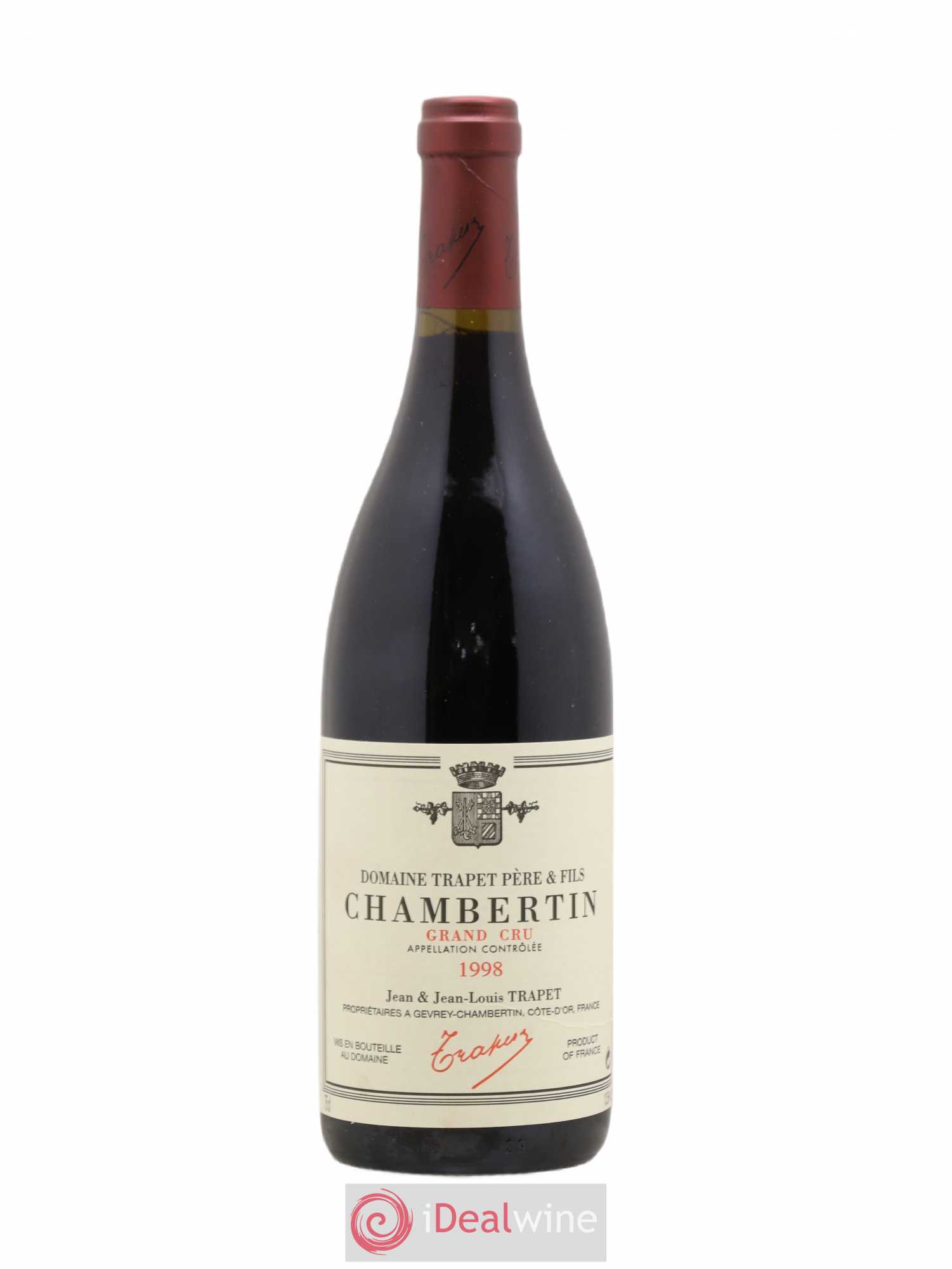 Chambertin Grand Cru Domaine Trapet 1998 - Lot de 1 bouteille - 0