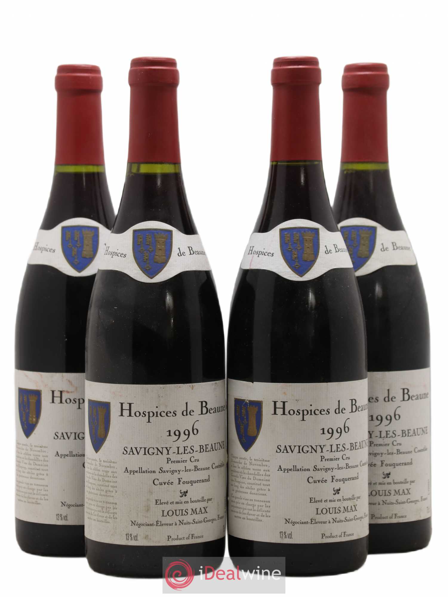Savigny-lès-Beaune 1er Cru Cuvee Fouquerand Louis Max Hospices de Beaune 1996 - Posten von 4 Flaschen - 0