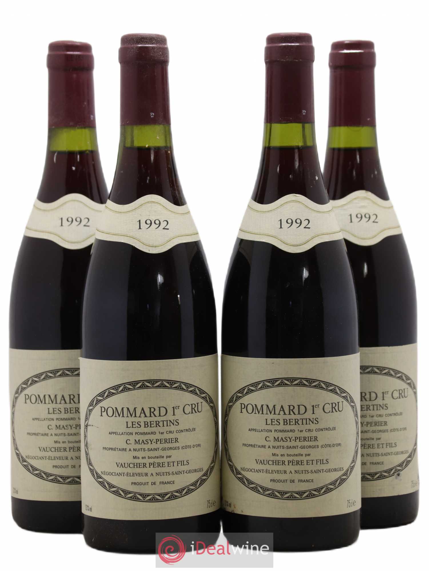 Pommard 1er Cru Les Bertins Château Massy Perier 1992 - Posten von 4 Flaschen - 0