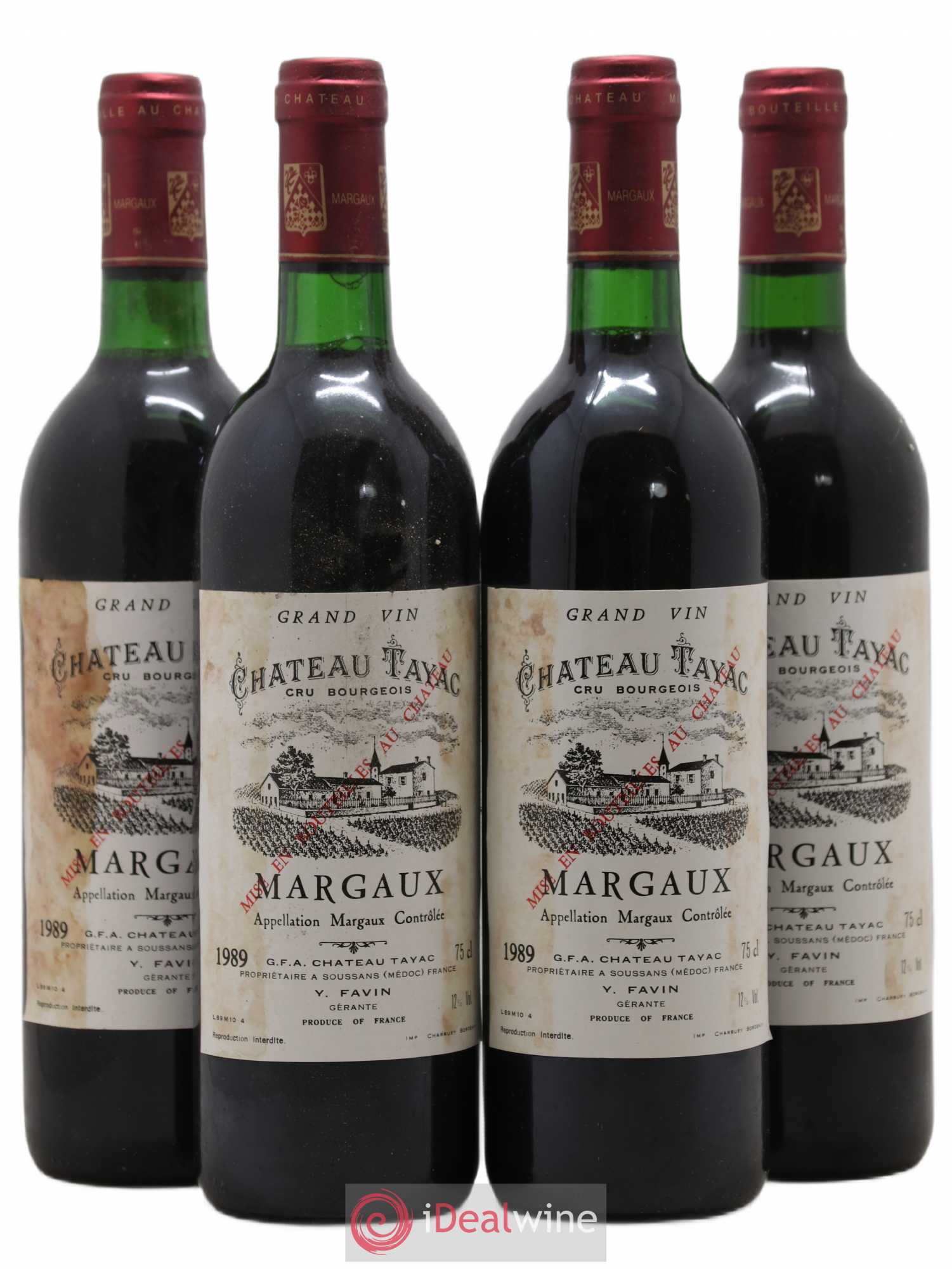 Château Tayac 1989 - Lot de 4 bouteilles - 0