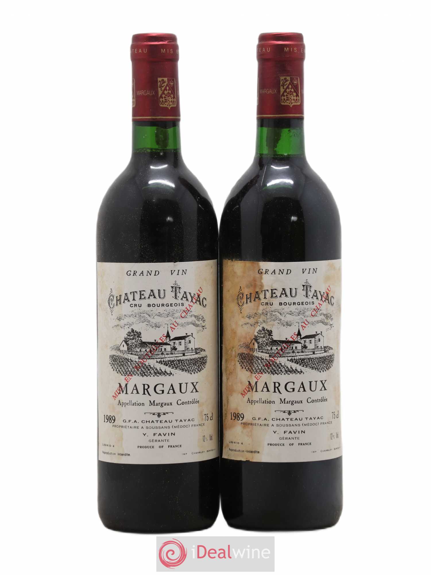Château Tayac 1989 - Lot de 2 bouteilles - 0
