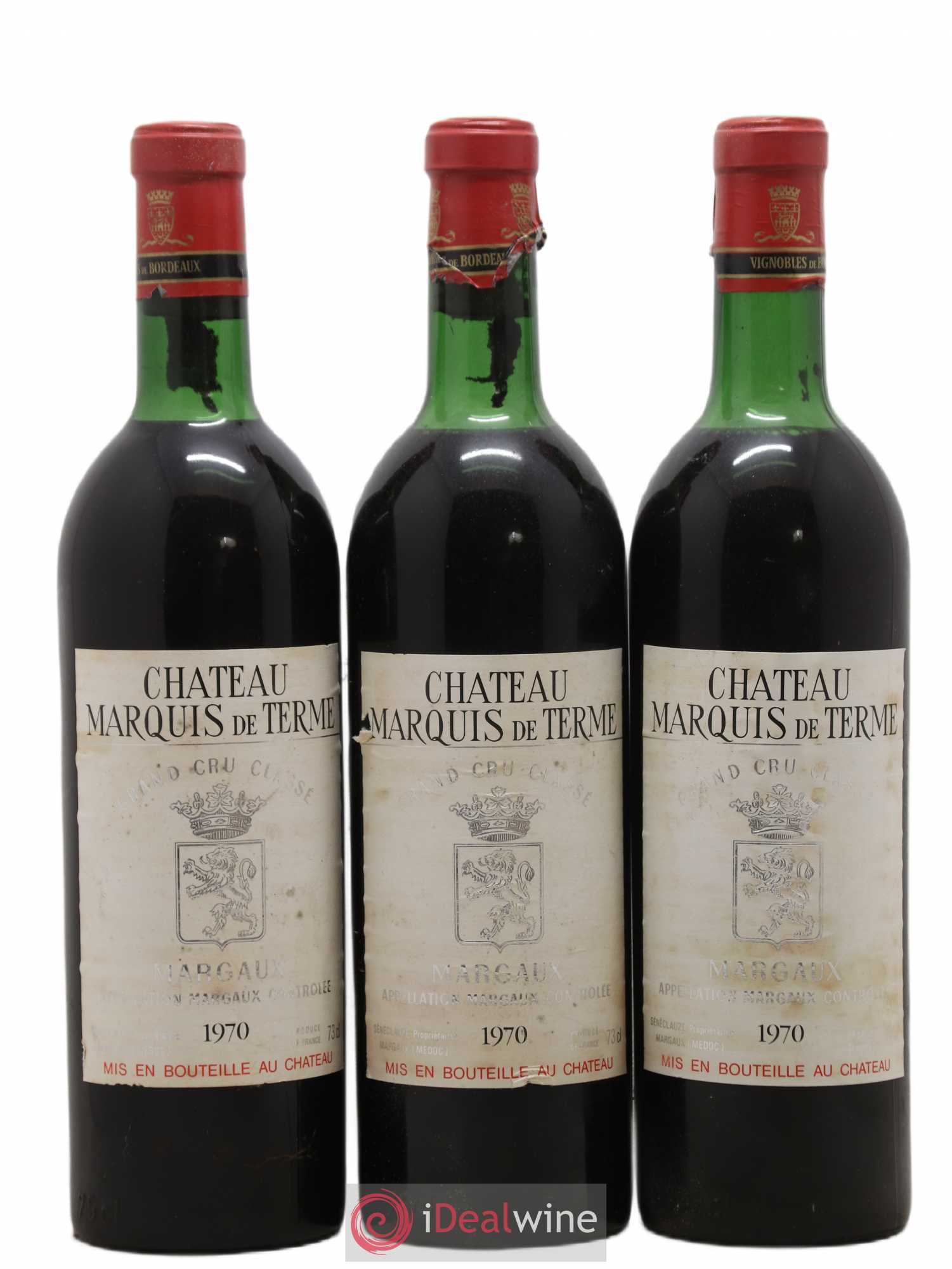 Château Marquis de Terme 4ème Grand Cru Classé 1970 - Lot de 12 bouteilles - 2