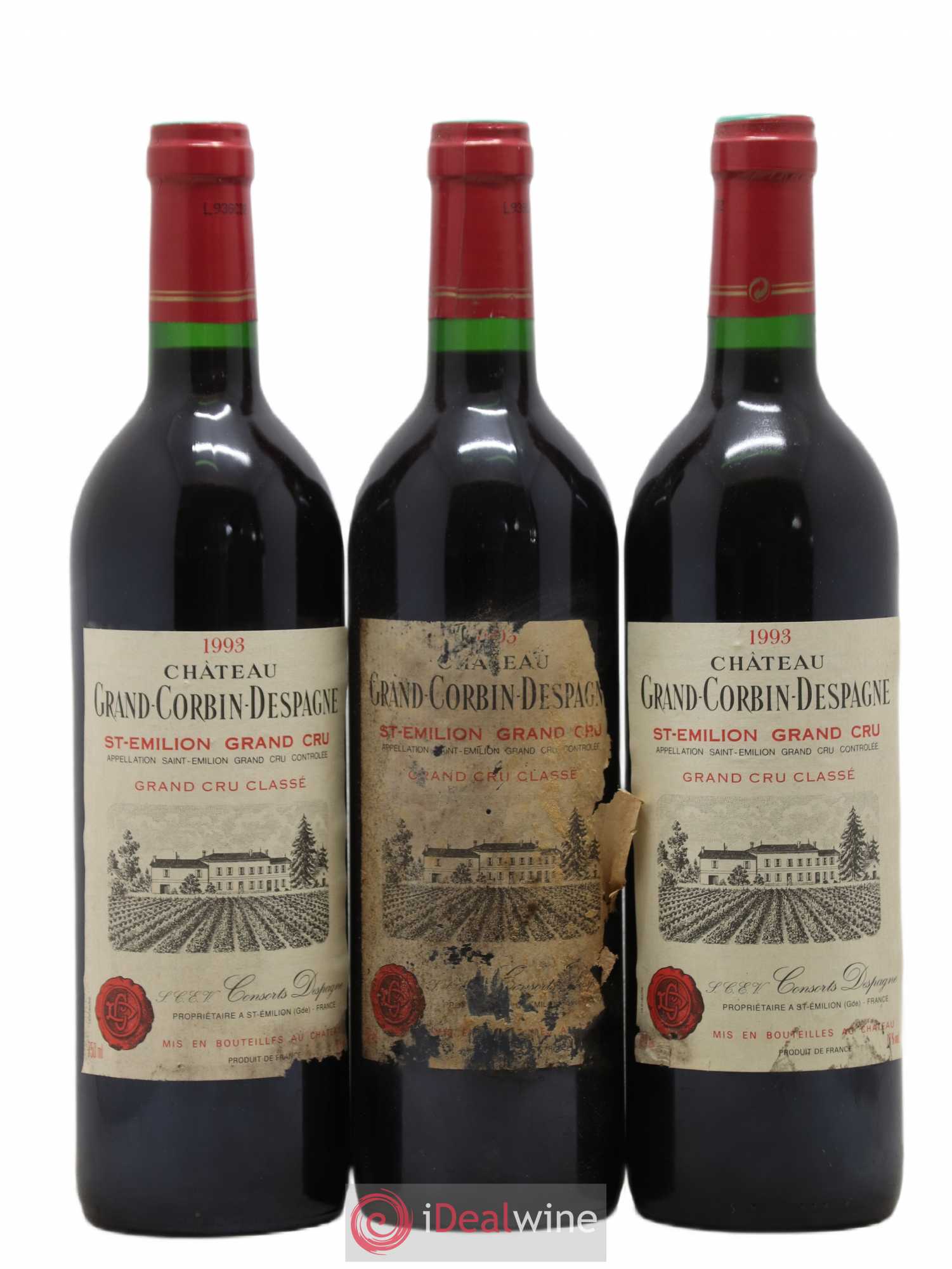 Château Grand Corbin Despagne Grand Cru Classé 1993 - Lot de 12 bouteilles - 4