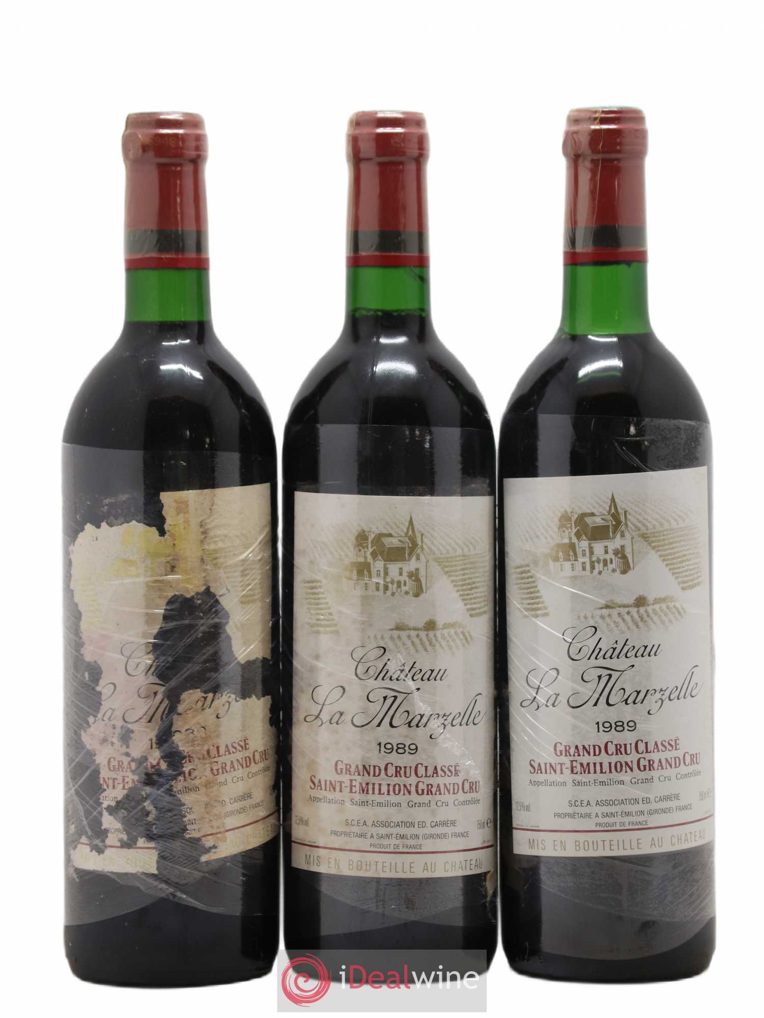 Château La Marzelle Grand Cru Classé 1989 - Lot de 12 bouteilles - 2