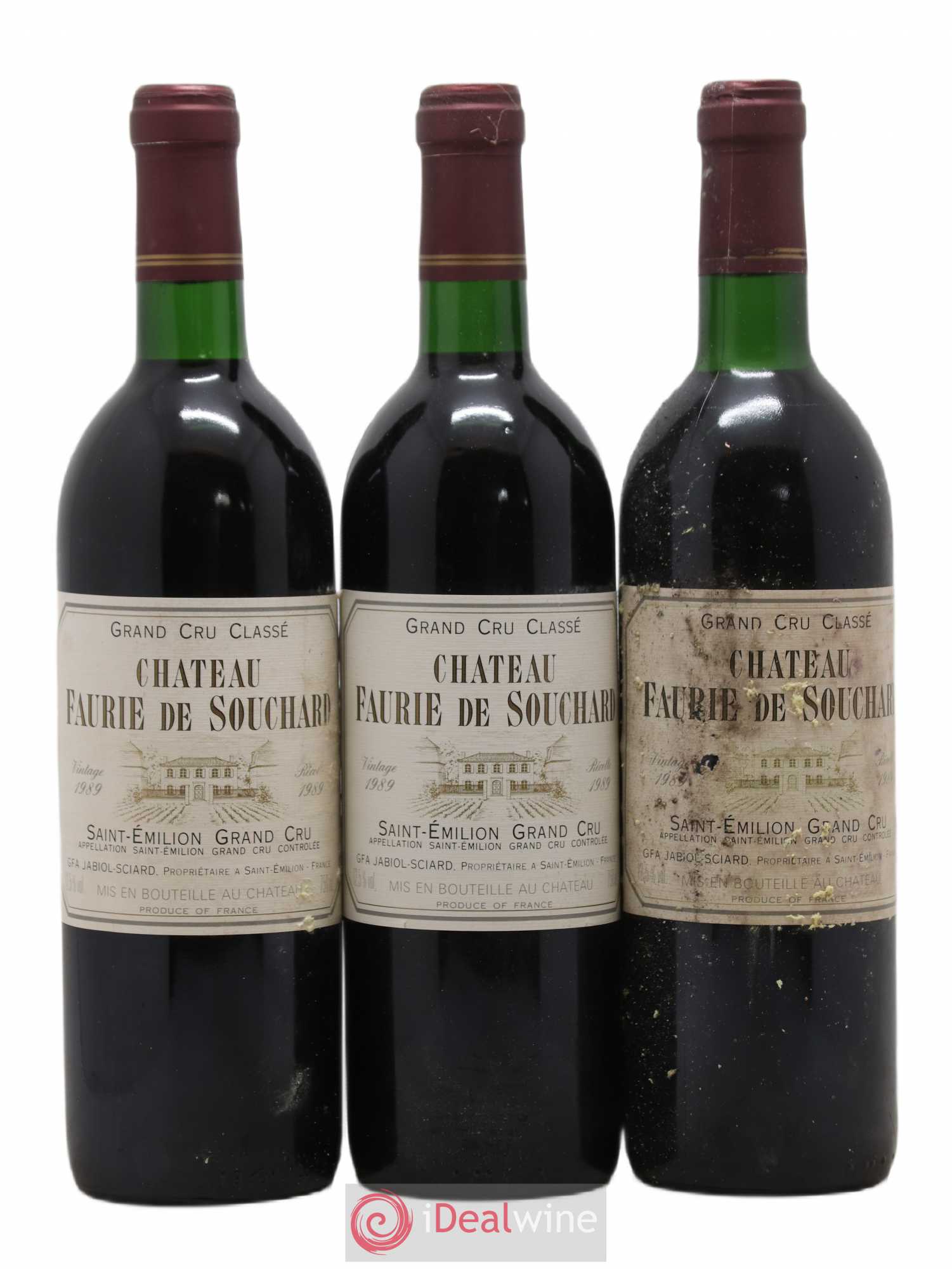 Château Faurie de Souchard Grand Cru Classé 1989 - Lot de 12 bouteilles - 2